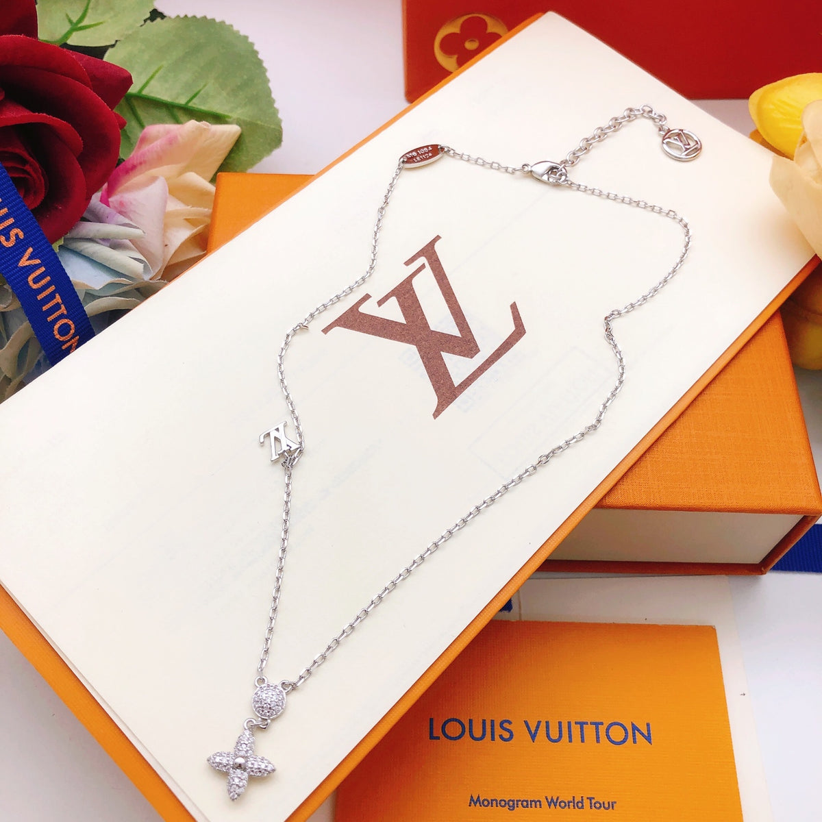 Geometric Emblem Pendant Necklace in Gold-Tone – Design 059 close-up detail