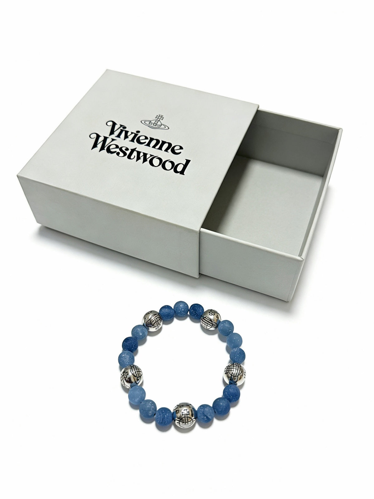 Orb-Inspired Emblem Bracelet in Silver-Tone – Vintage Detail – Design 015 styled product view
