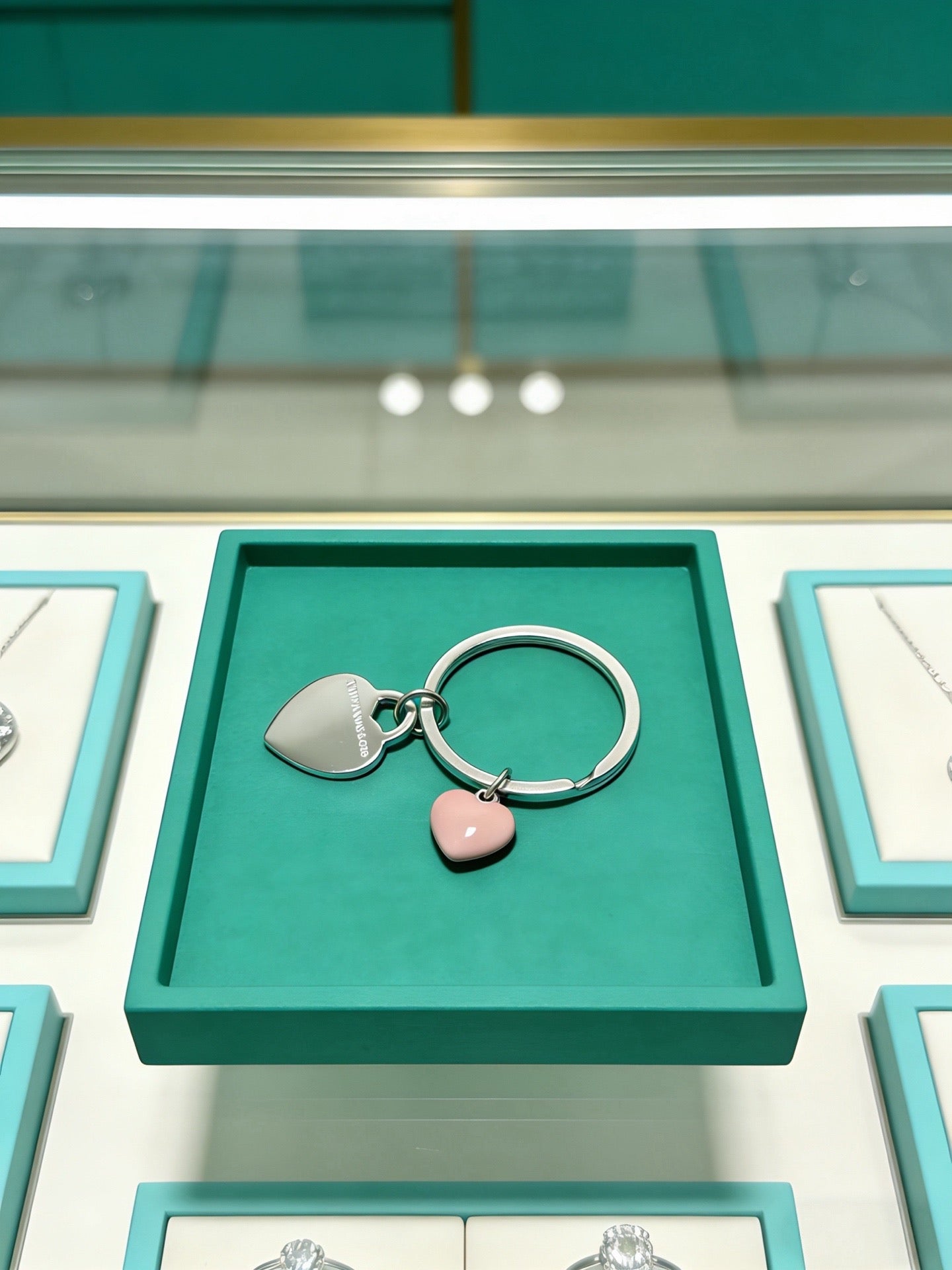 Key Jewelry Accessory in Polished Metal-Tone – Design 01 detail view