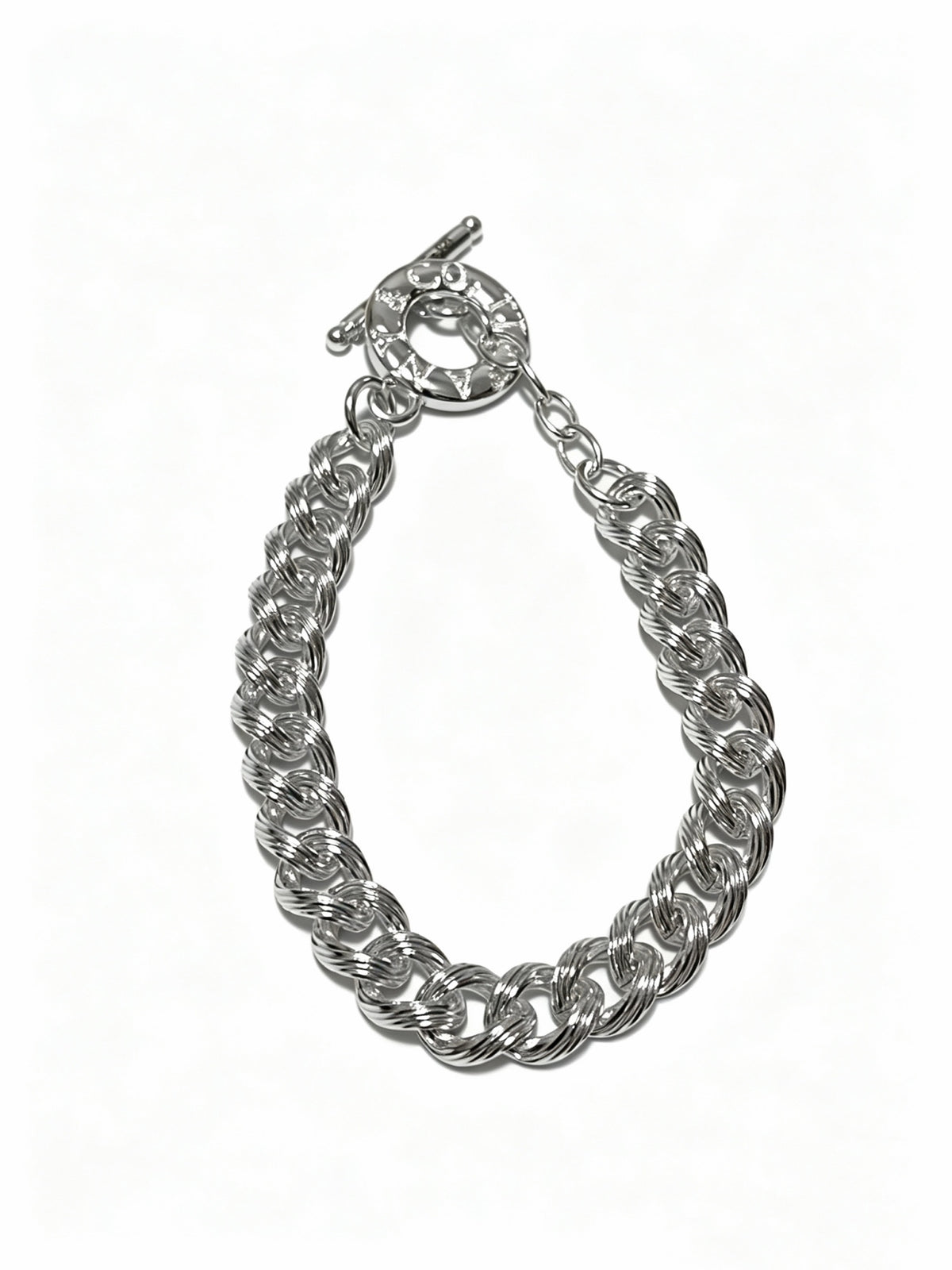 Signature Motif Bracelet in Silver-Tone – Vintage Detail – Design 80 front product view
