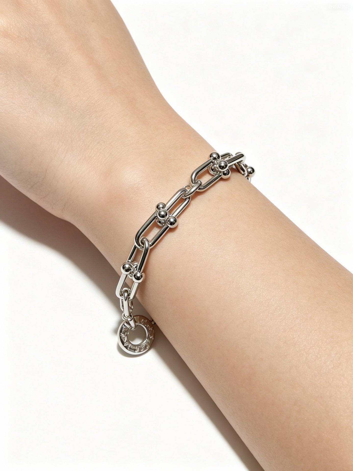 Signature Motif Bracelet in Silver-Tone – Vintage Detail – Design 79 styled product view