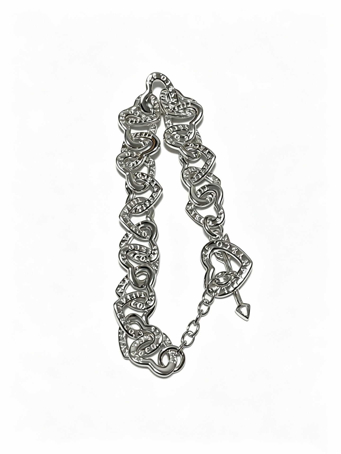 Signature Motif Bracelet in Silver-Tone – Vintage Detail – Design 78 side detail