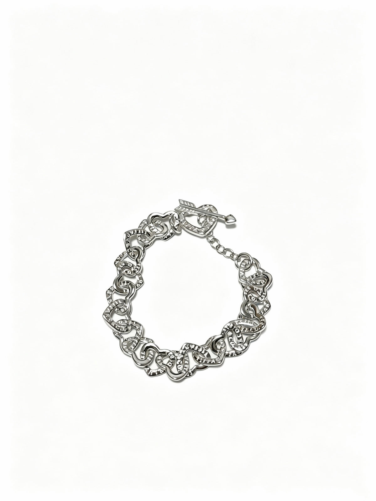 Signature Motif Bracelet in Silver-Tone – Vintage Detail – Design 78 front product view