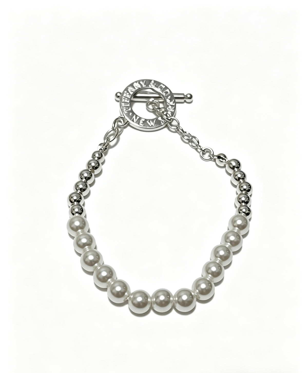 Signature Motif Bracelet in Silver-Tone – Vintage Detail – Design 77 front product view