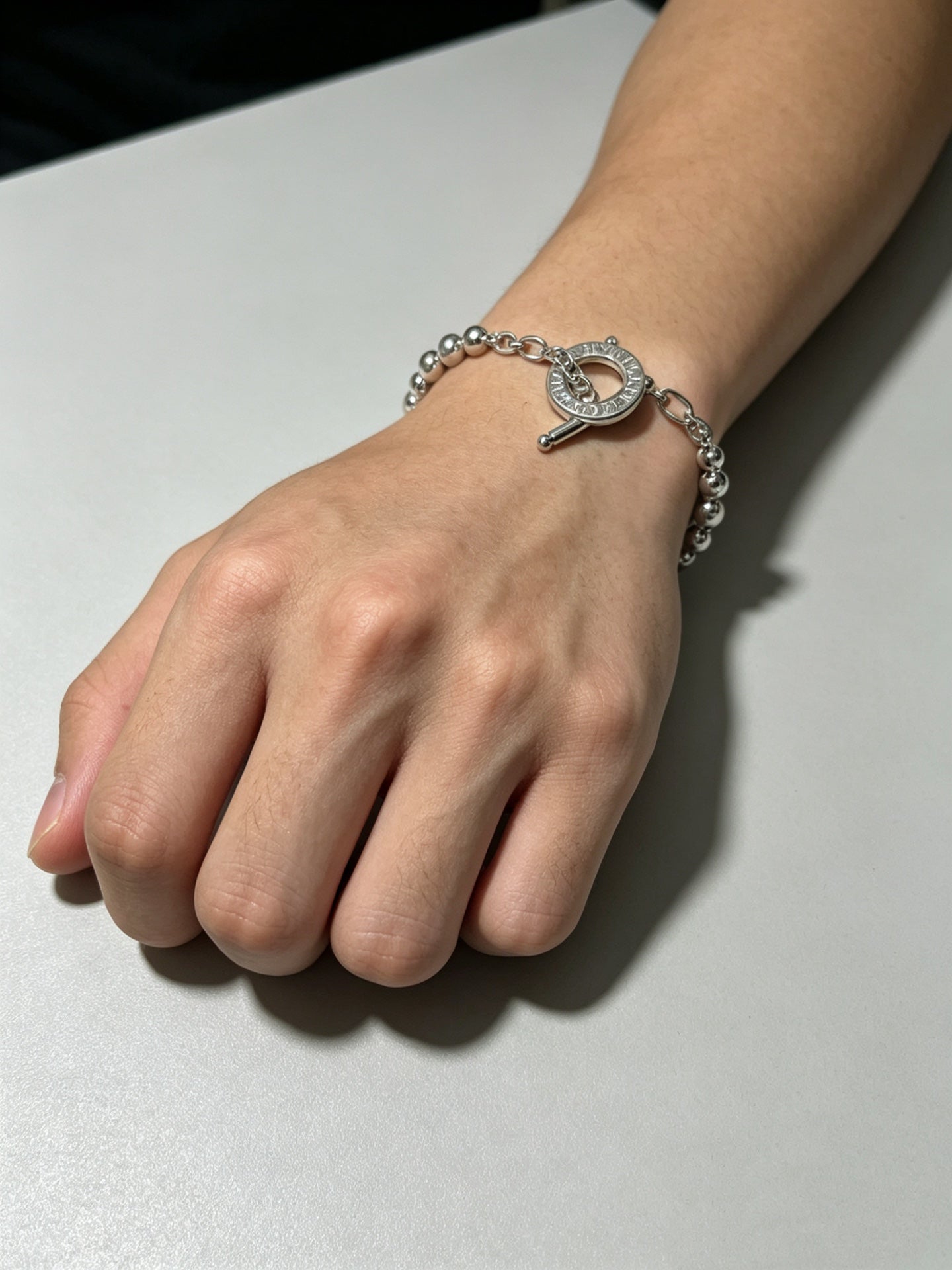 Signature Motif Bracelet in Silver-Tone – Vintage Detail – Design 77 close-up detail