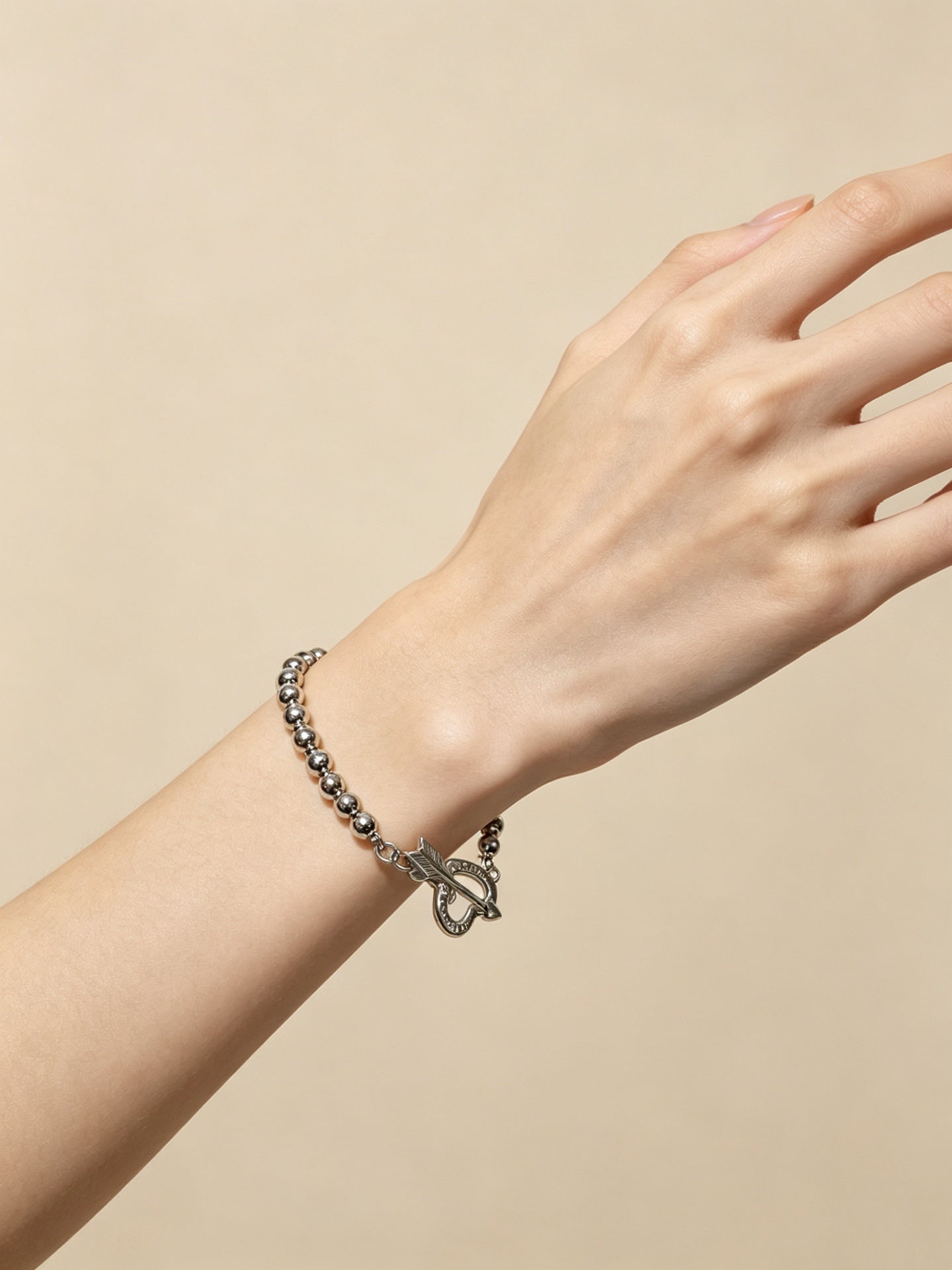 Signature Motif Bracelet in Silver-Tone – Vintage Detail – Design 73 styled product view