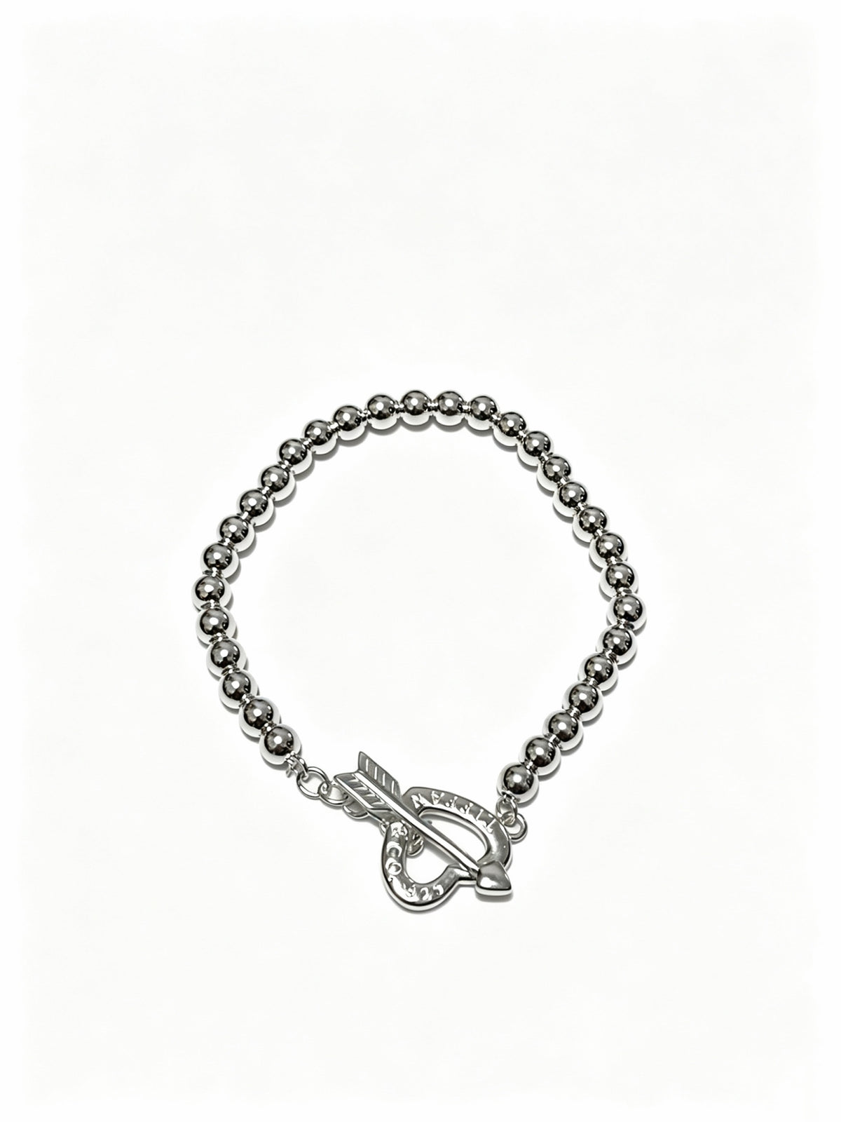 Signature Motif Bracelet in Silver-Tone – Vintage Detail – Design 73 side detail