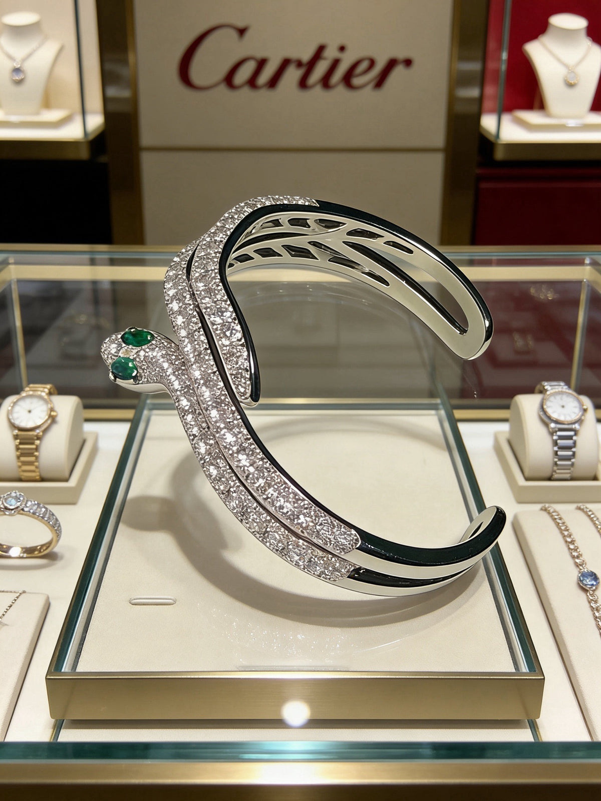 Sculptural Statement Bracelet in Gold-Tone – Design 193 main product view