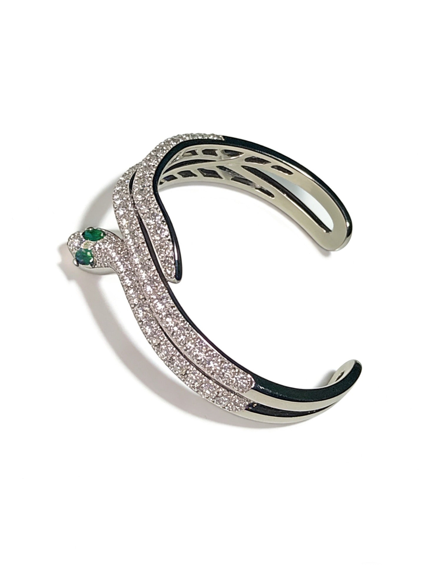 Sculptural Statement Bracelet in Gold-Tone – Design 193 front view