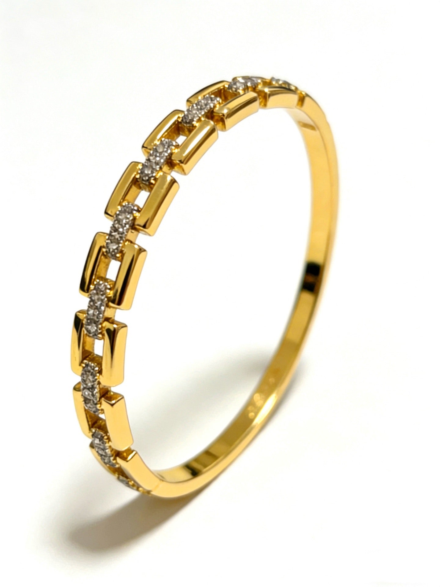 Sculptural Statement Bracelet in Gold-Tone – Design 192 main product view