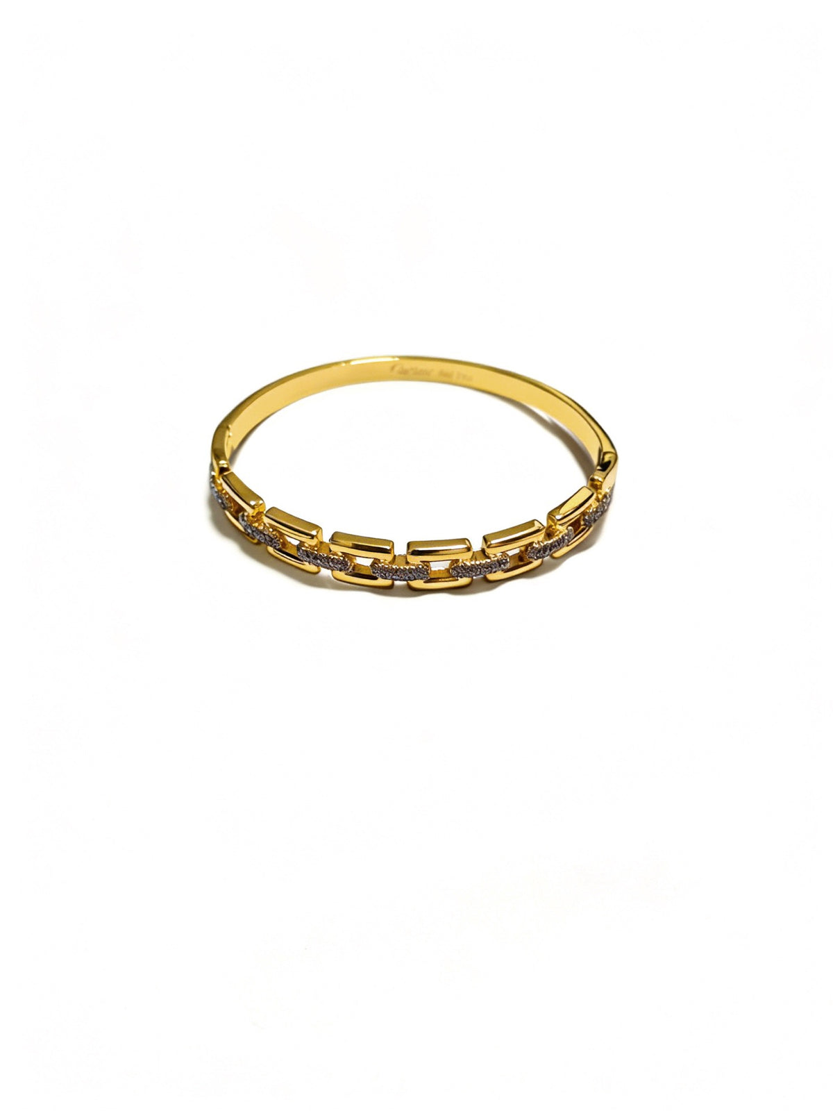 Sculptural Statement Bracelet in Gold-Tone – Design 165 detail view