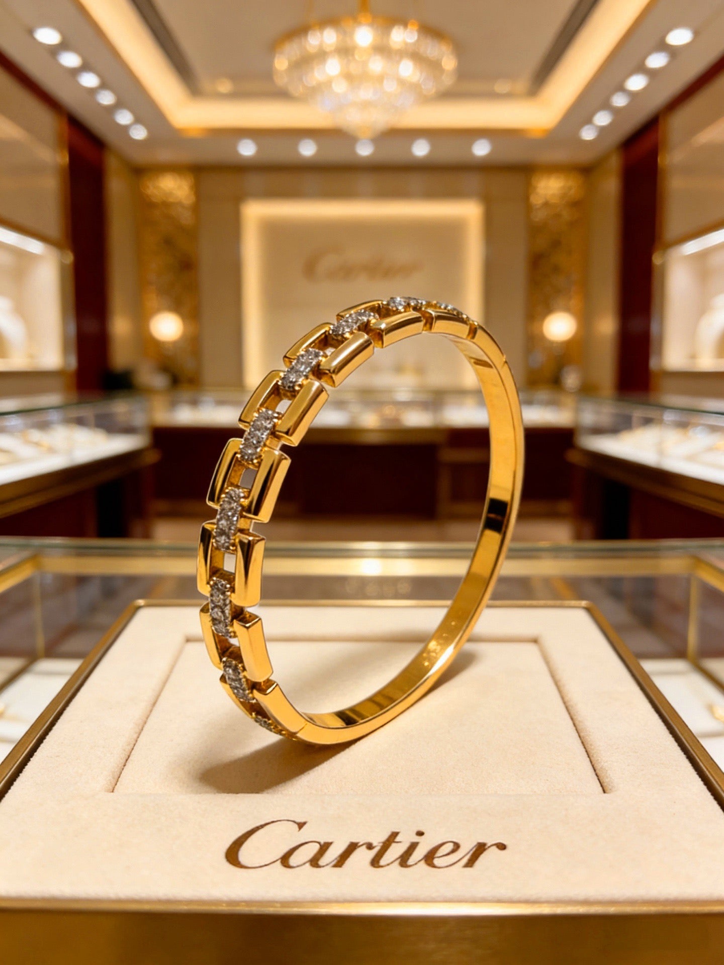 Sculptural Statement Bracelet in Gold-Tone – Design 165 main product view