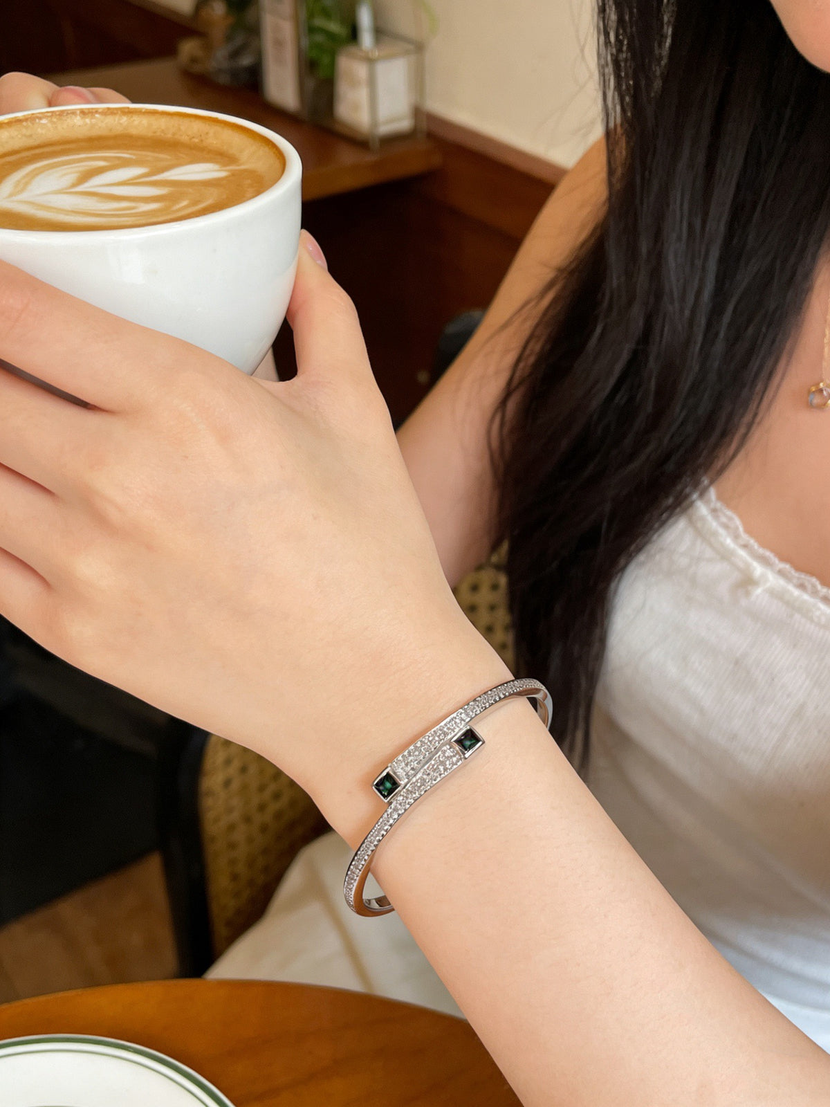 Sculptural Statement Bracelet in Gold-Tone – Design 191 front view