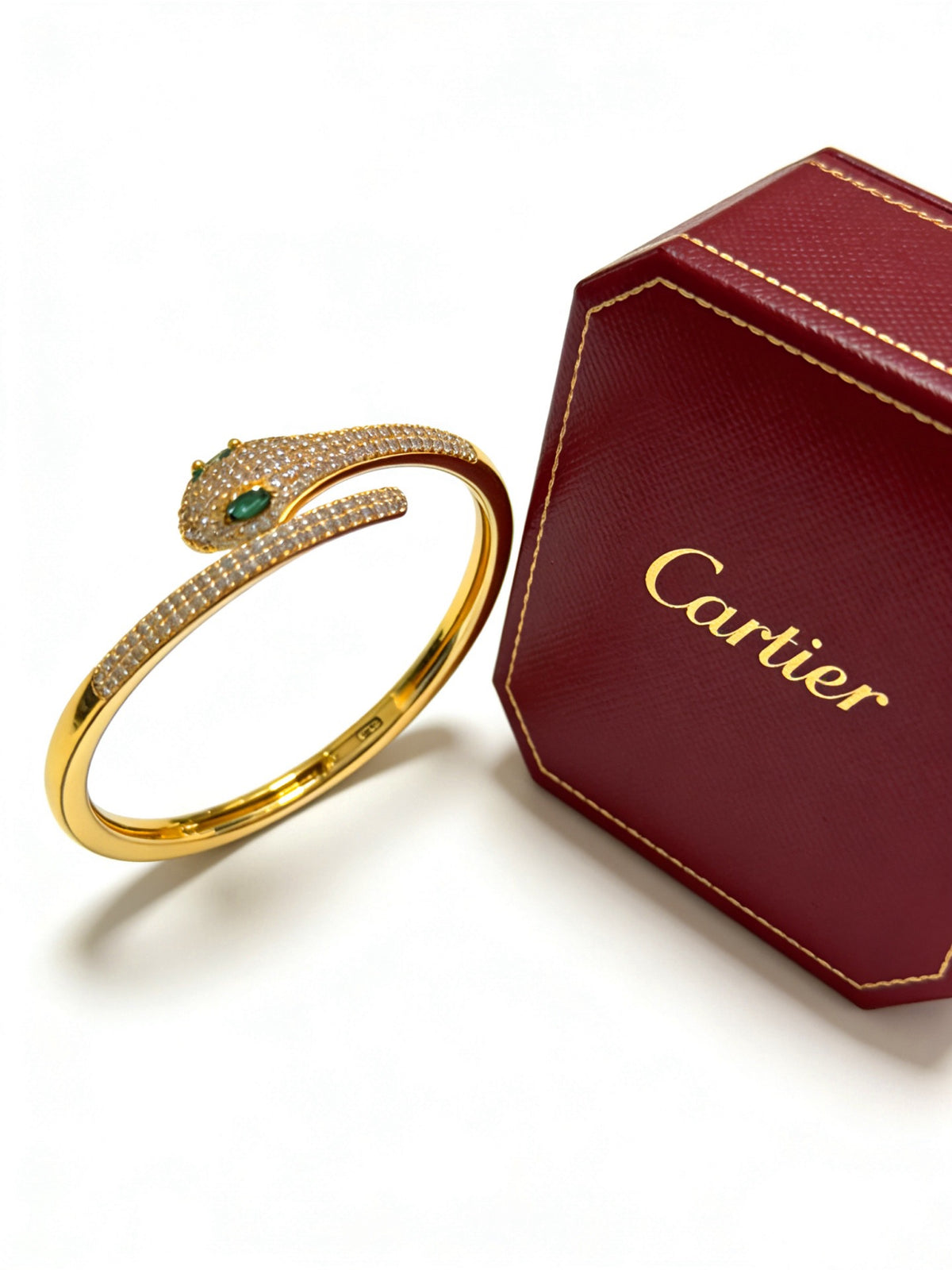Sculptural Statement Bracelet in Gold-Tone – Design 163 detail view