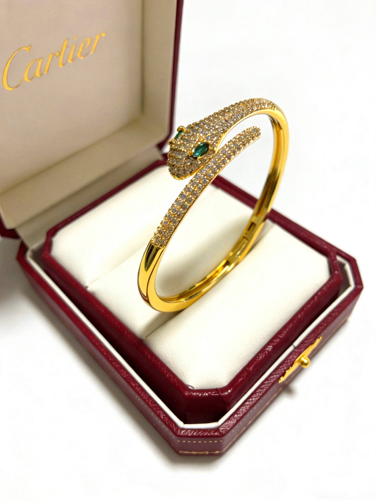 Sculptural Statement Bracelet in Gold-Tone – Design 163 front view