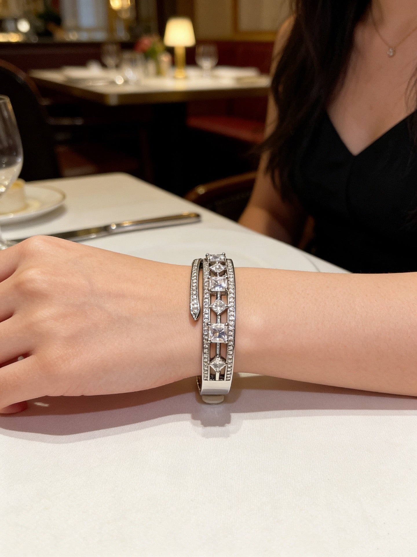 Sculptural Statement Bracelet in Gold-Tone – Design 189 close-up detail