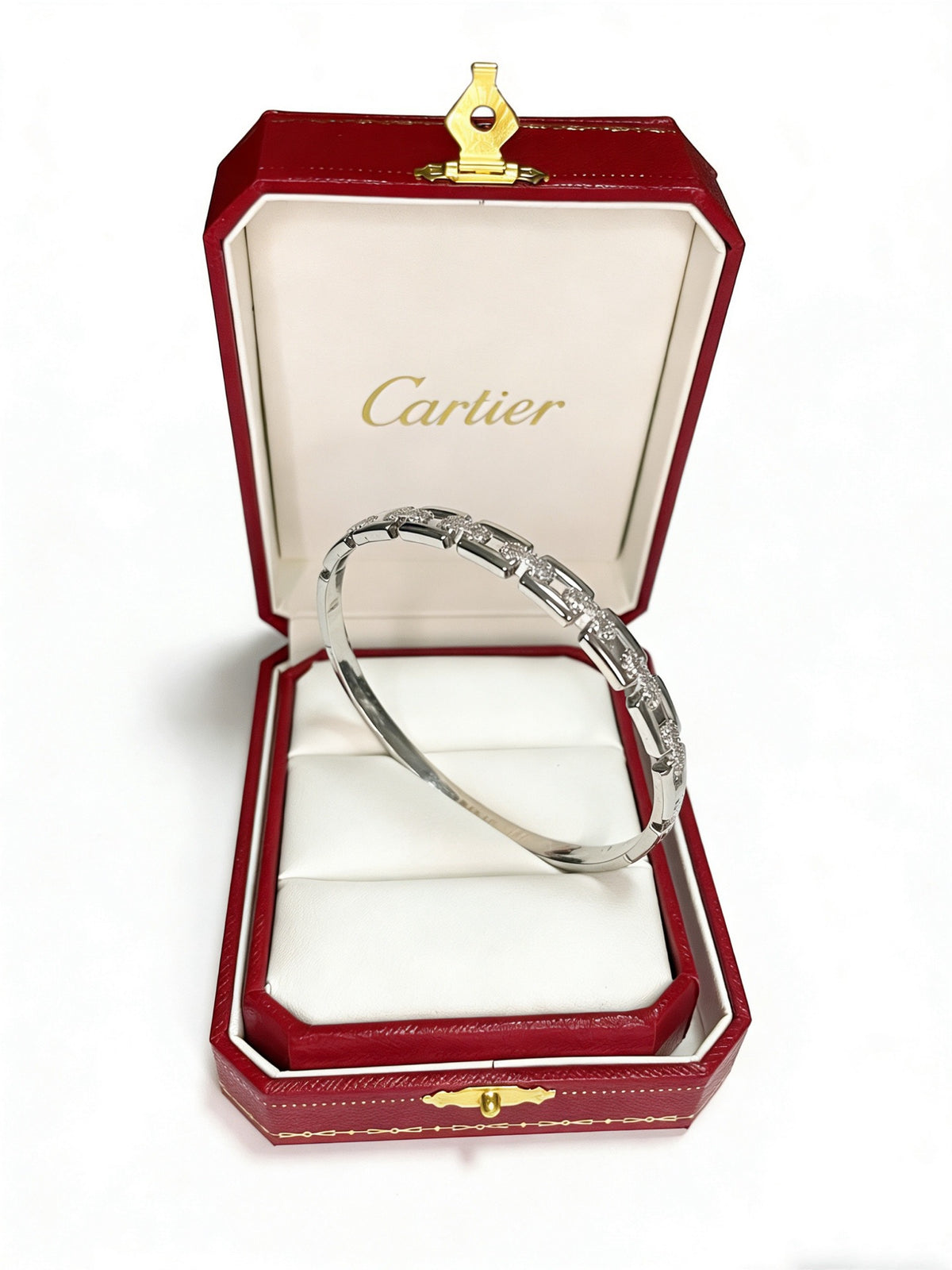 Sculptural Statement Bracelet in Gold-Tone – Design 161 side detail