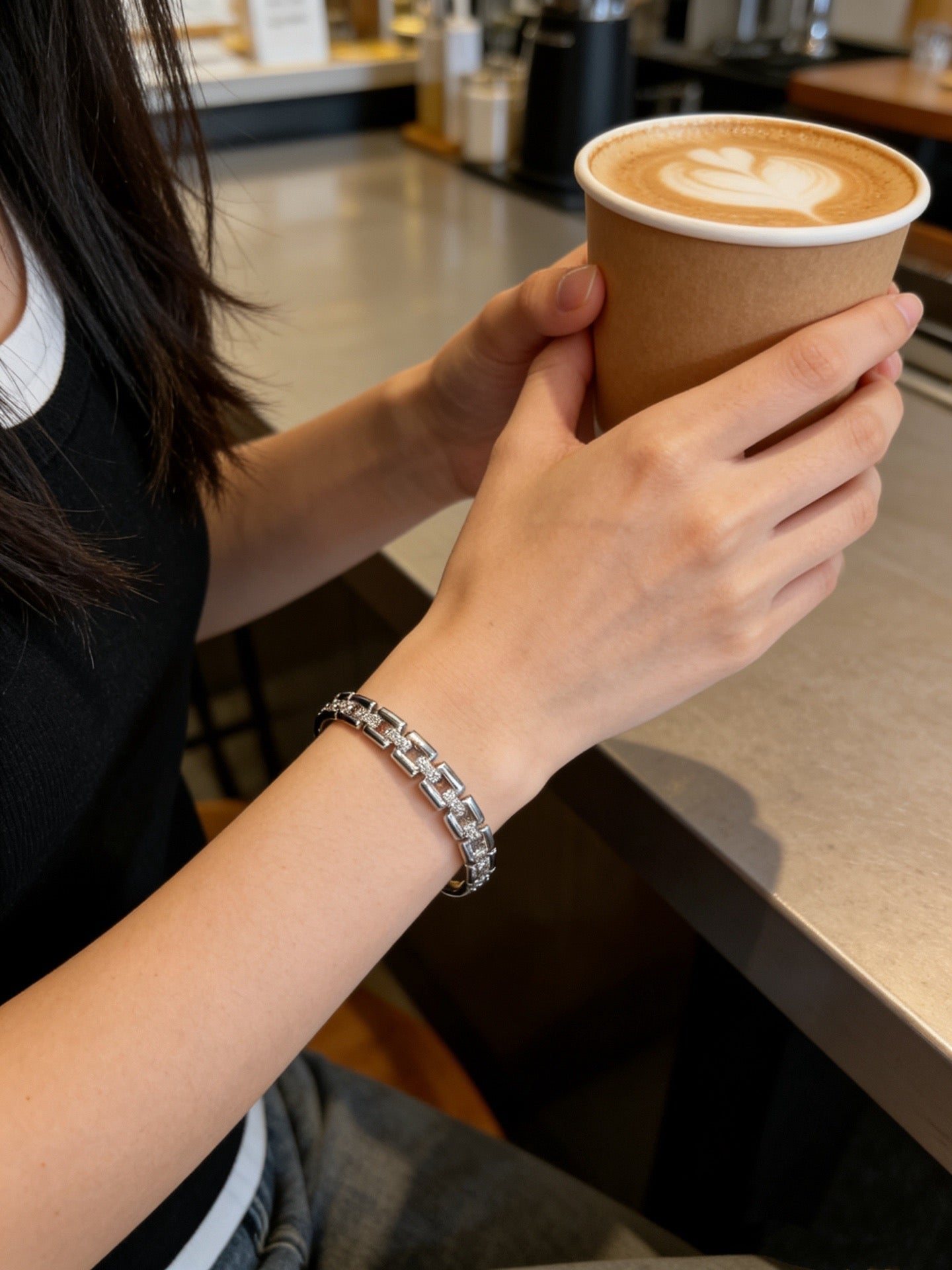 Sculptural Statement Bracelet in Gold-Tone – Design 188 front view