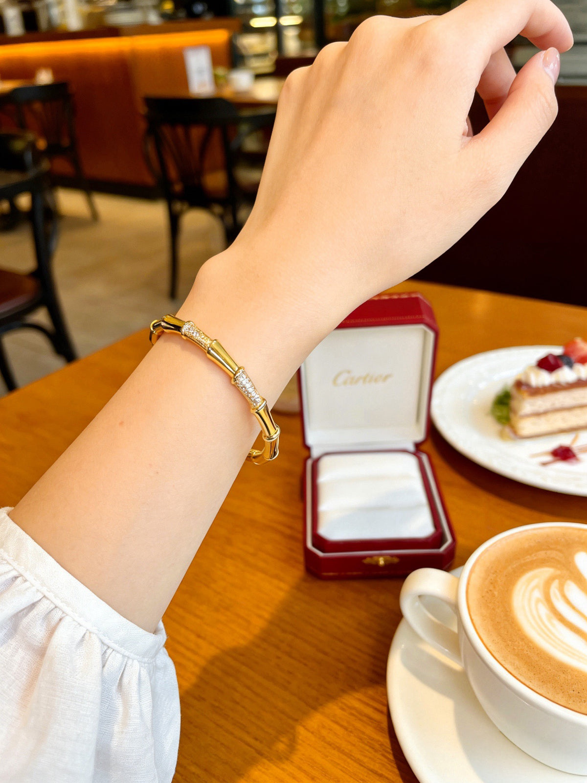 Sculptural Statement Bracelet in Gold-Tone – Design 187 main product view