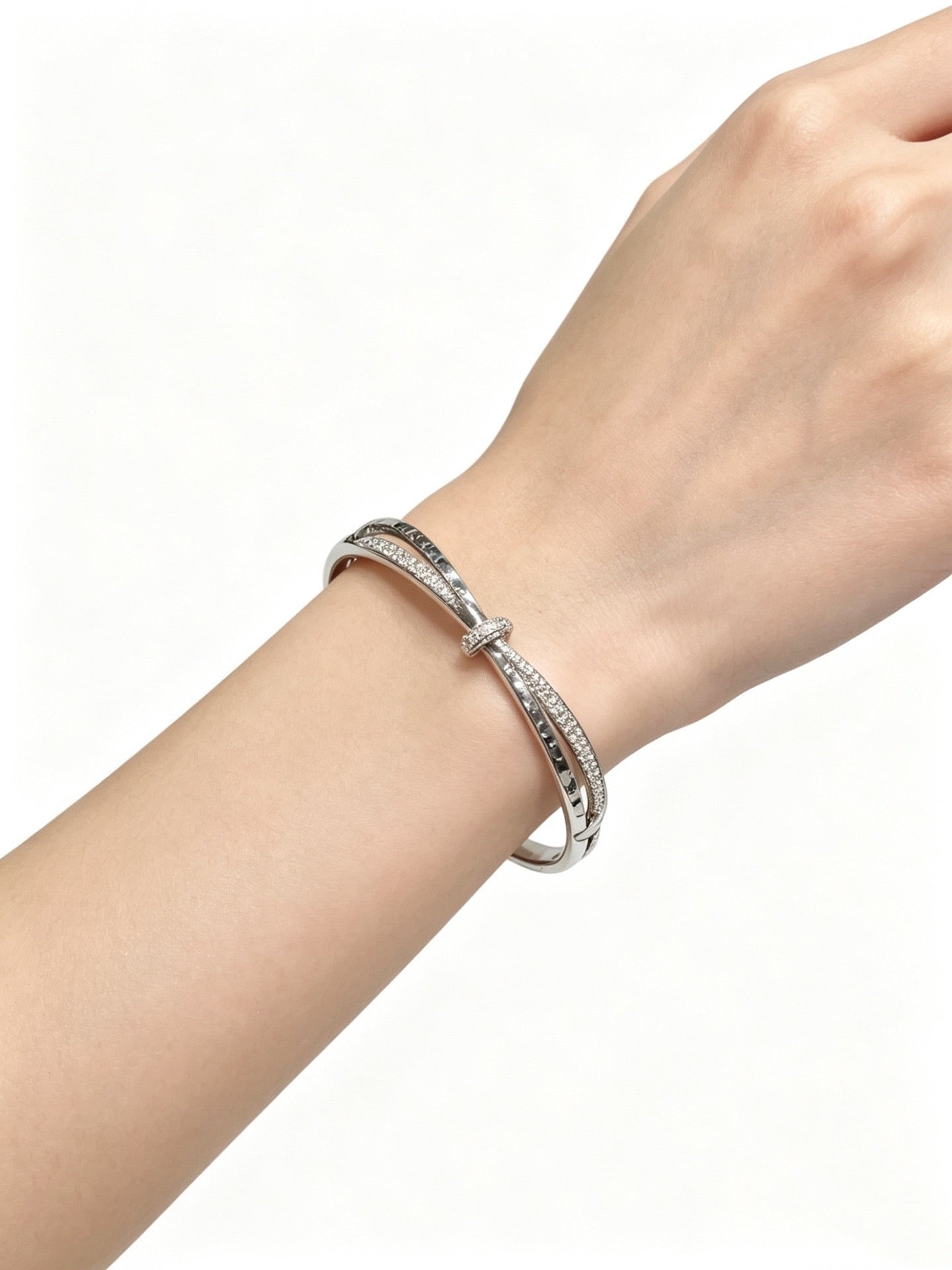 Sculptural Statement Bracelet in Gold-Tone – Design 157 main product view