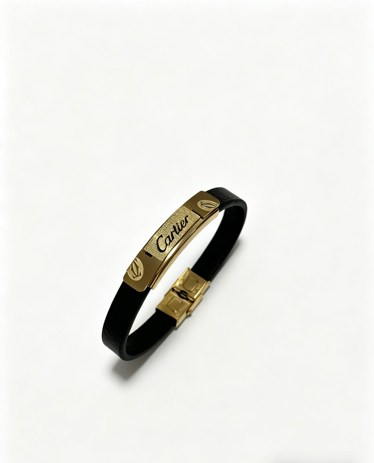 Sculptural Statement Bracelet in Gold-Tone – Design 154 side detail