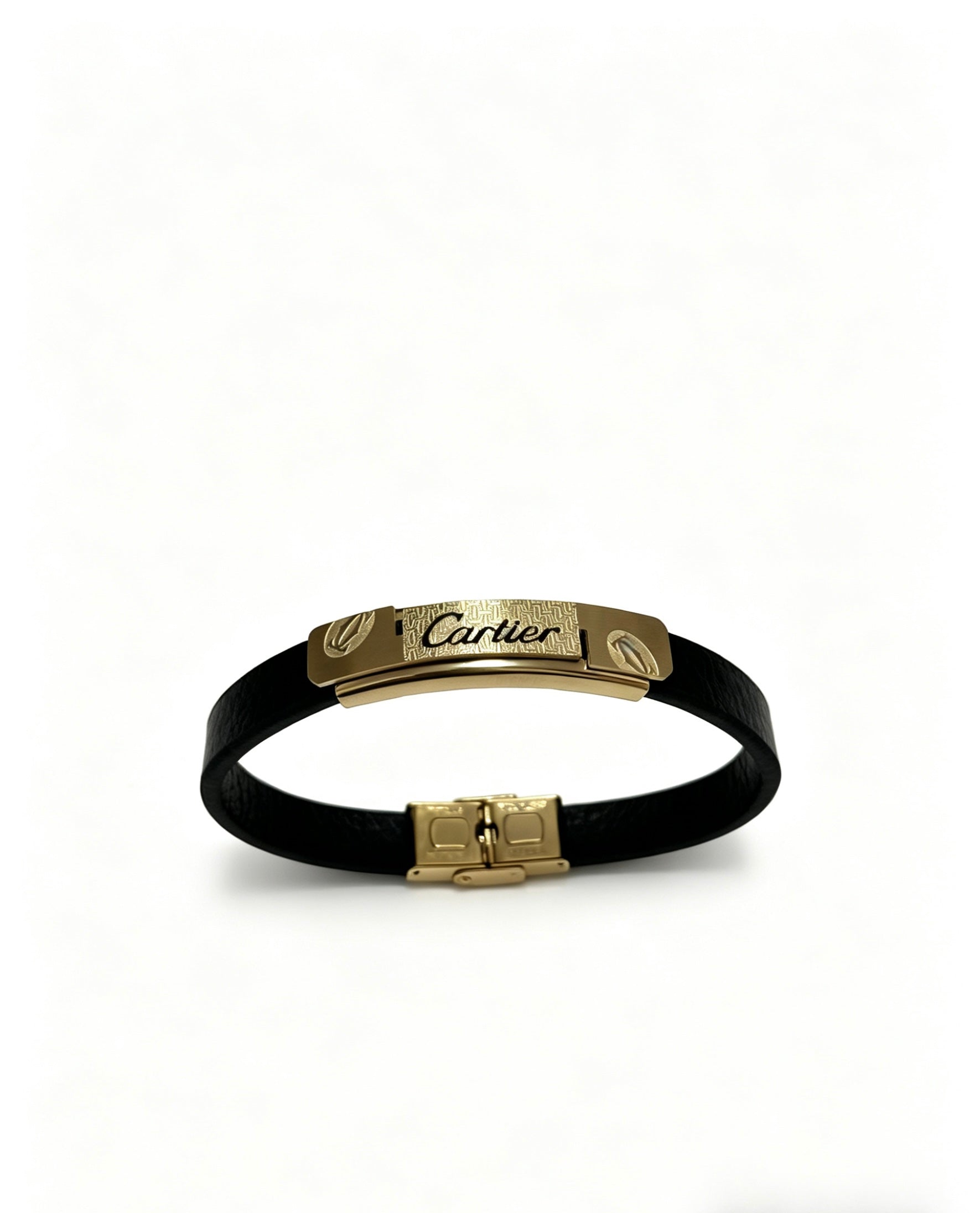 Sculptural Statement Bracelet in Gold-Tone – Design 154 front view