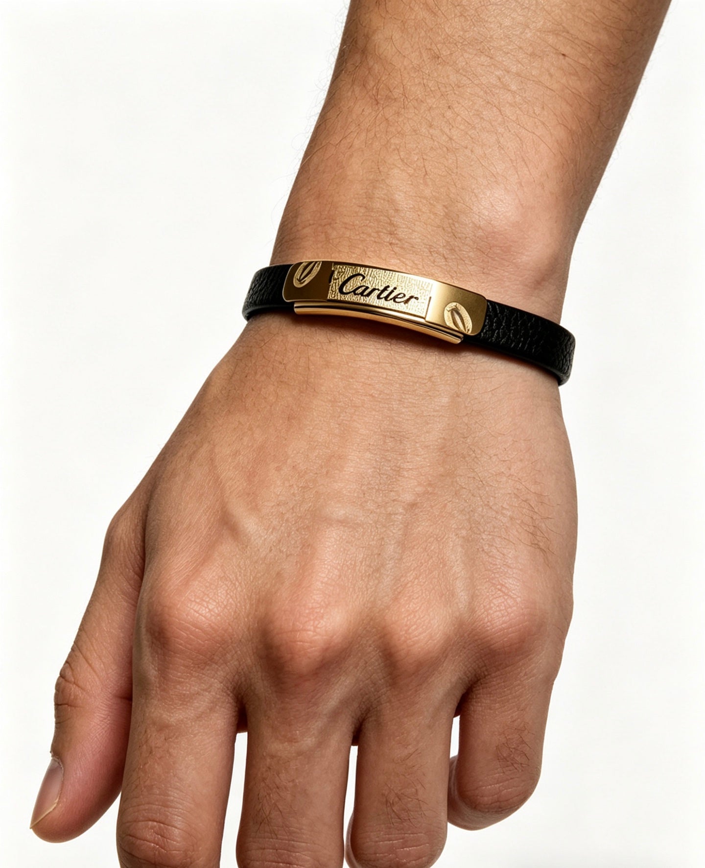 Sculptural Statement Bracelet in Gold-Tone – Design 154 main product view