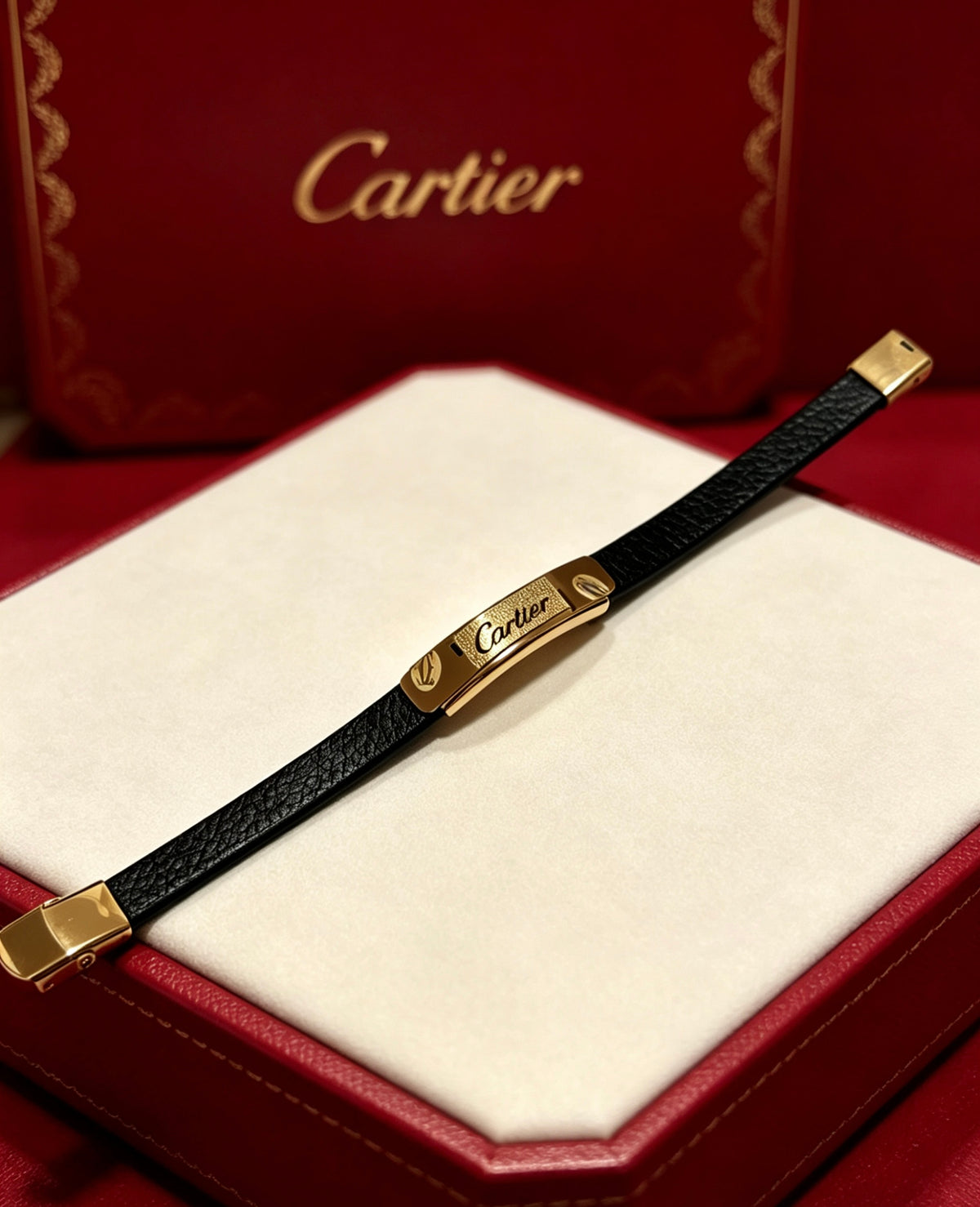 Sculptural Statement Bracelet in Gold-Tone – Design 154 side detail