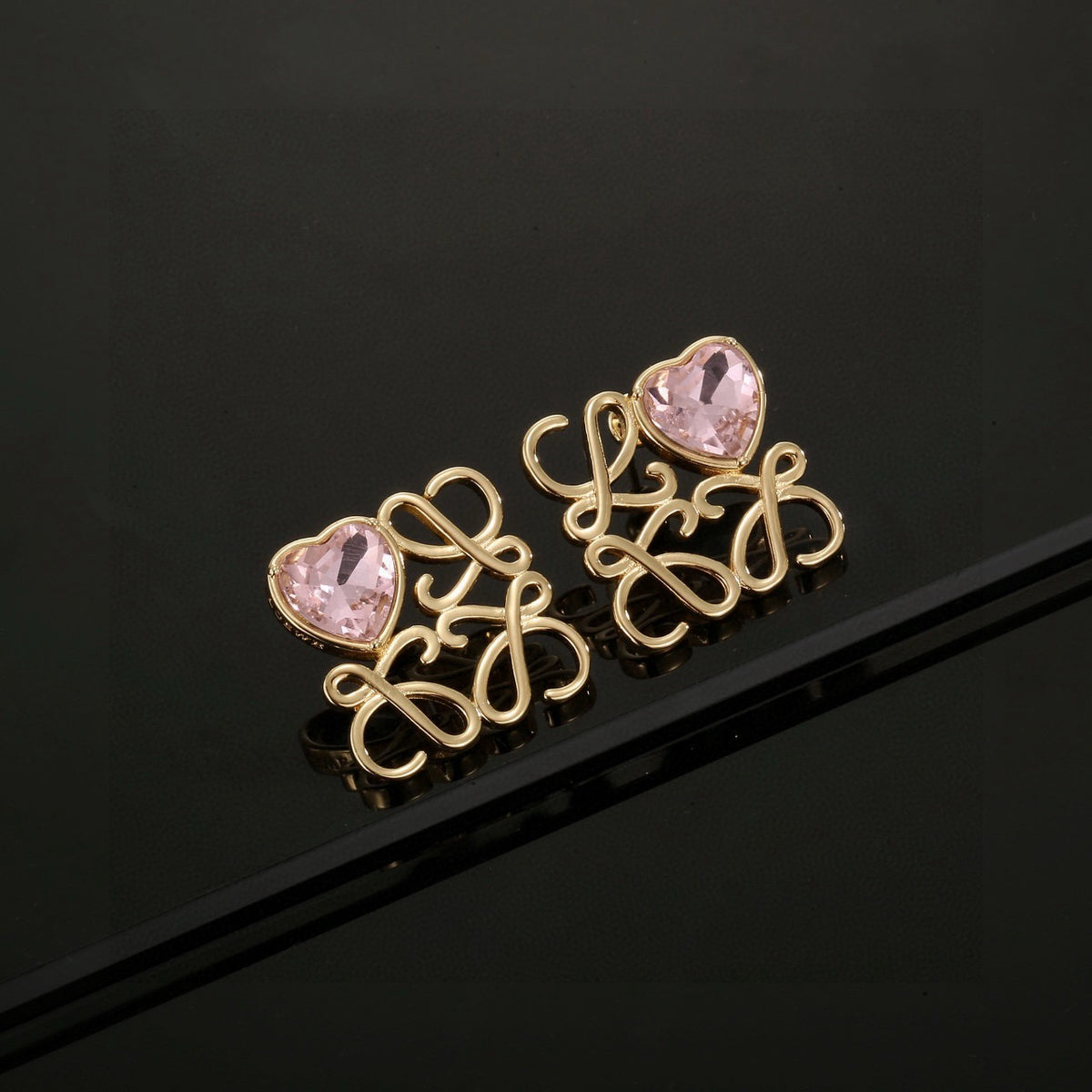 Graphic Emblem Jewelry Accessory in Gold-Tone – Design 03 front view