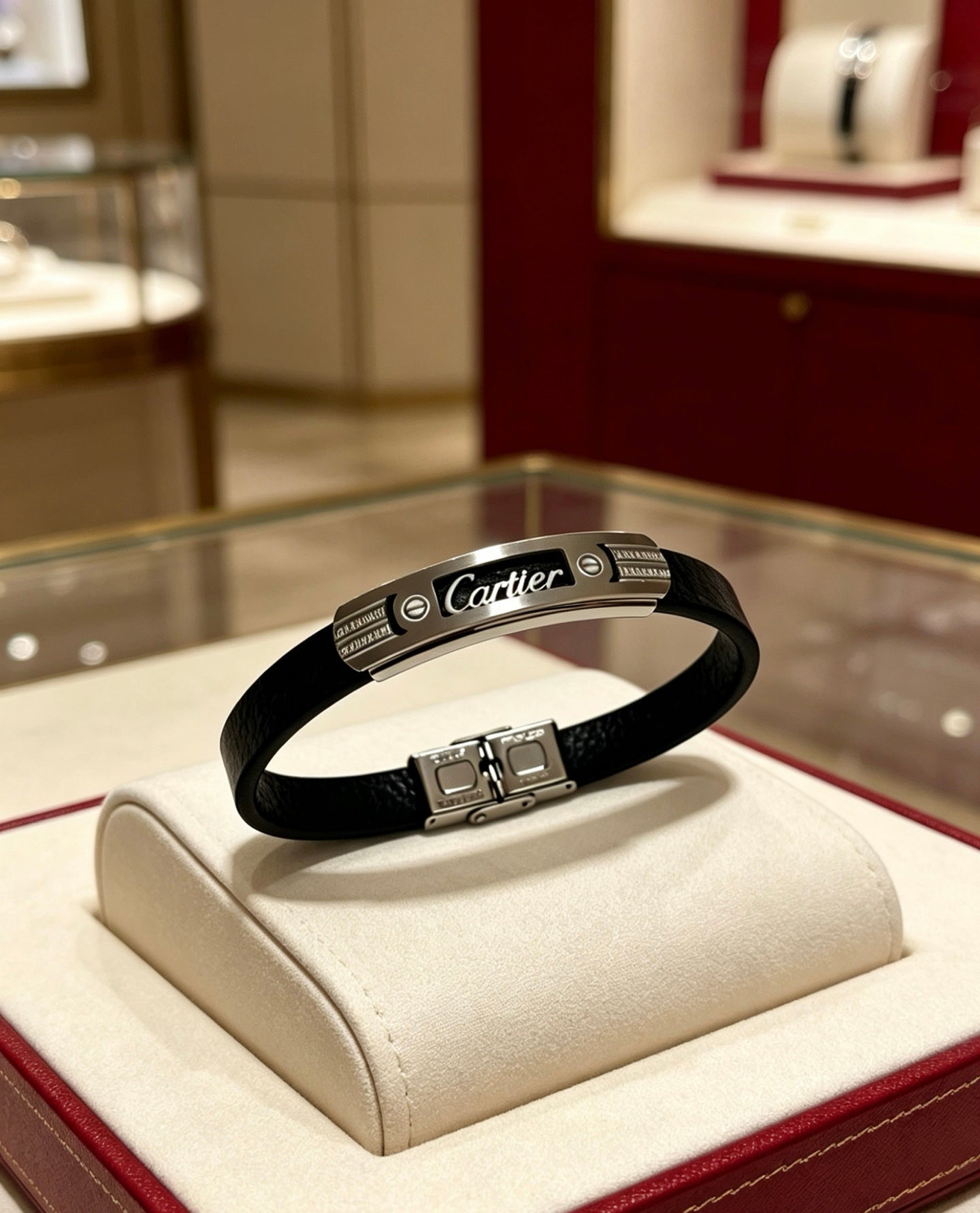 Sculptural Statement Bracelet in Gold-Tone – Design 150 side detail