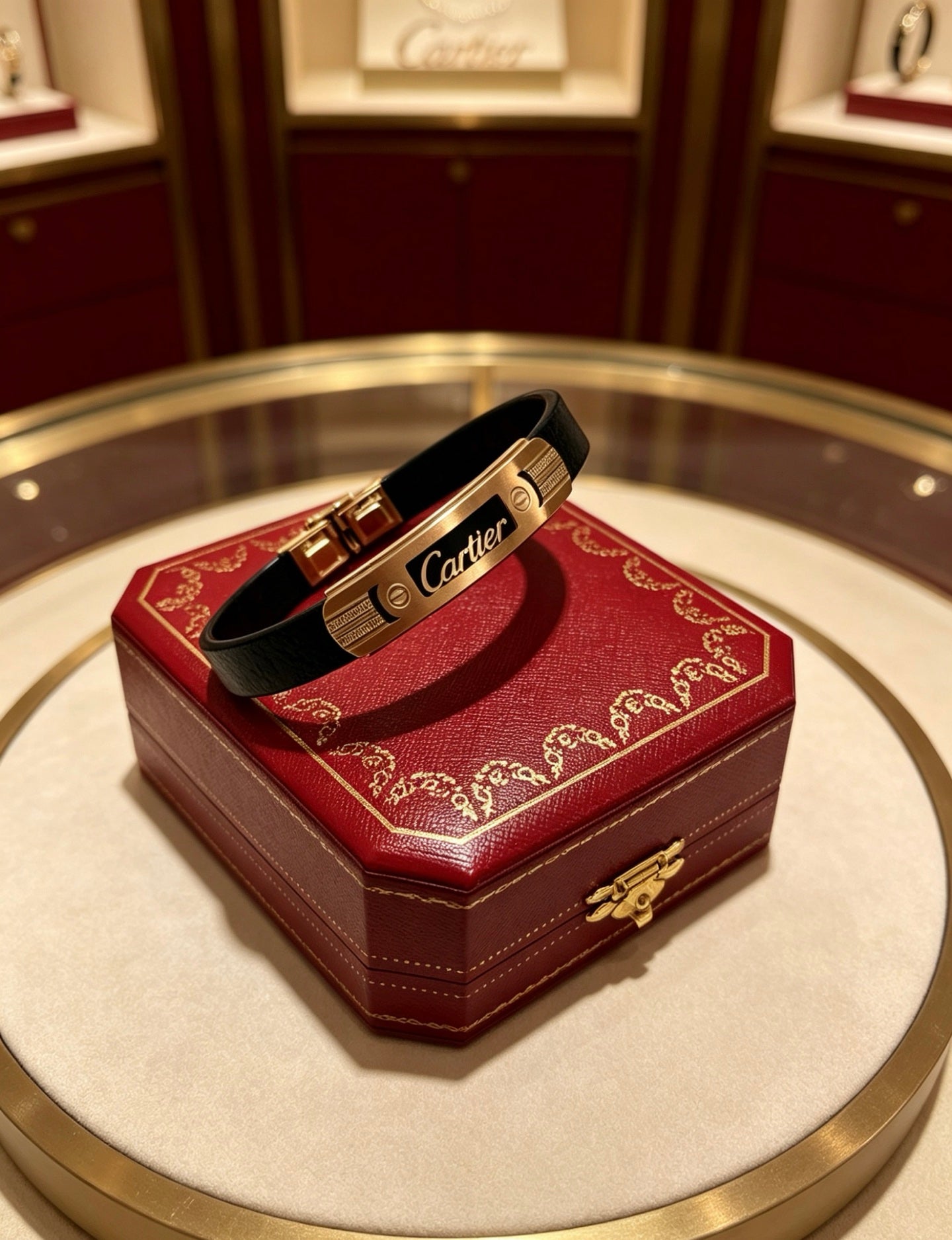 Sculptural Statement Bracelet in Gold-Tone – Design 149 styled view