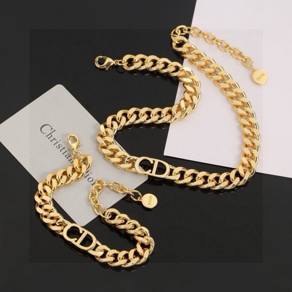 Graphic Letter Motif Pendant Necklace in Gold-Tone with Vintage-Style Finish – Design 003 main product view