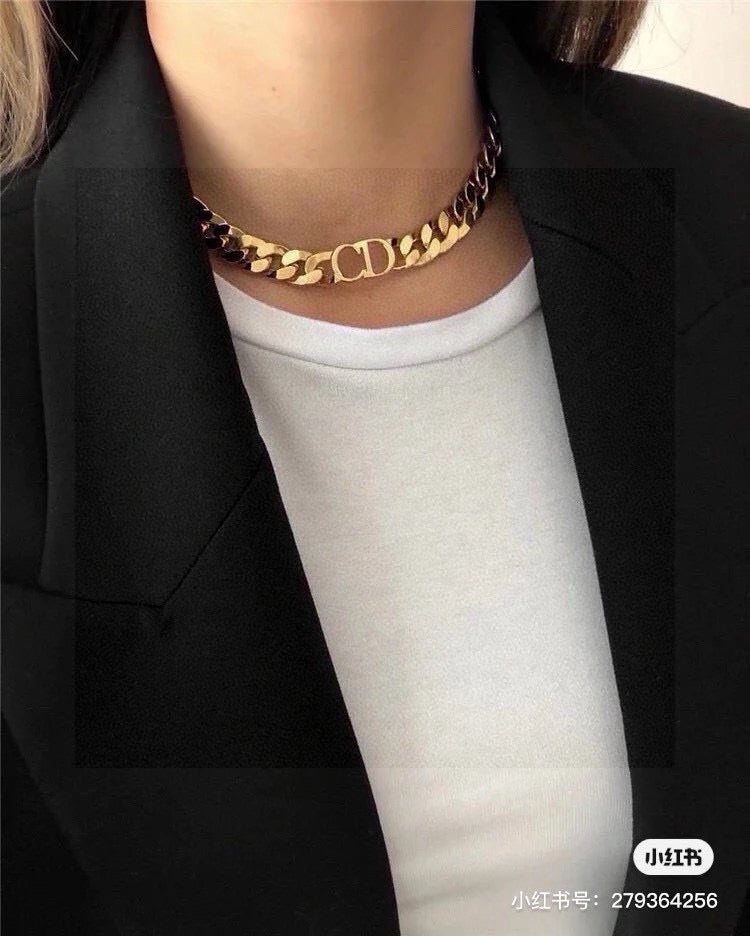 Graphic Letter Motif Pendant Necklace in Gold-Tone with Vintage-Style Finish – Design 002 detail view