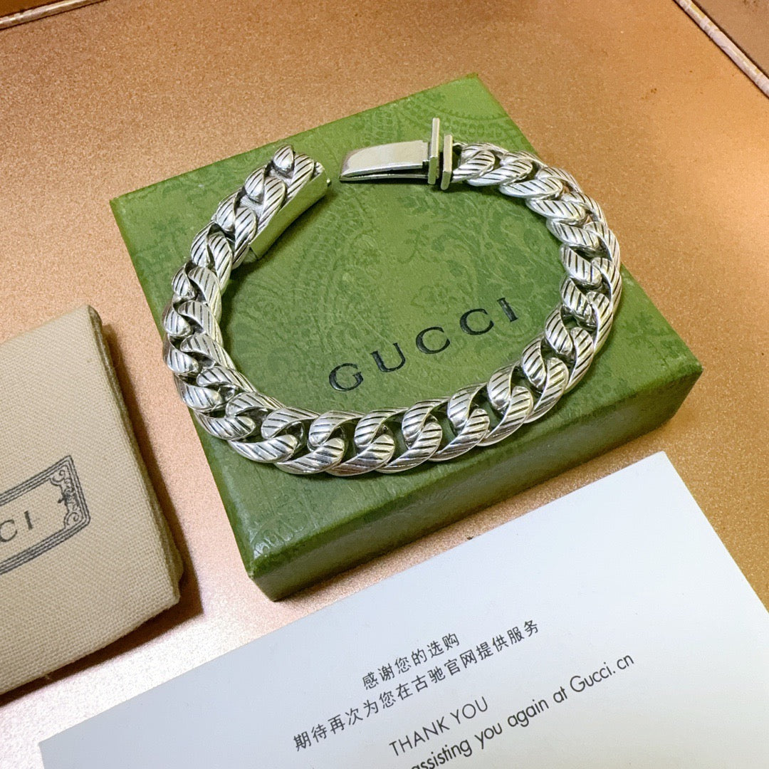 Geometric Emblem Bracelet in Polished Metal-Tone – Design 102 main product view