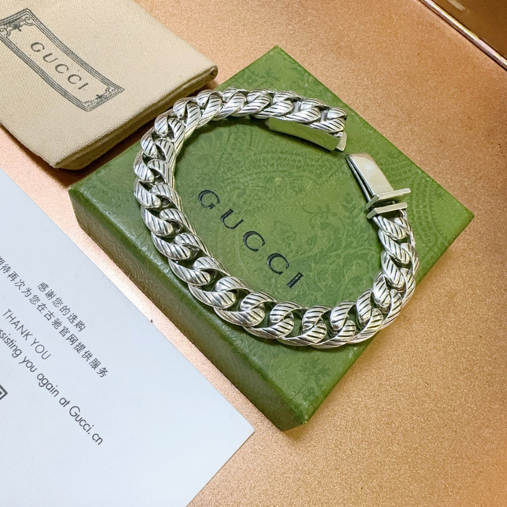 Geometric Emblem Bracelet in Polished Metal-Tone – Design 102 close-up detail