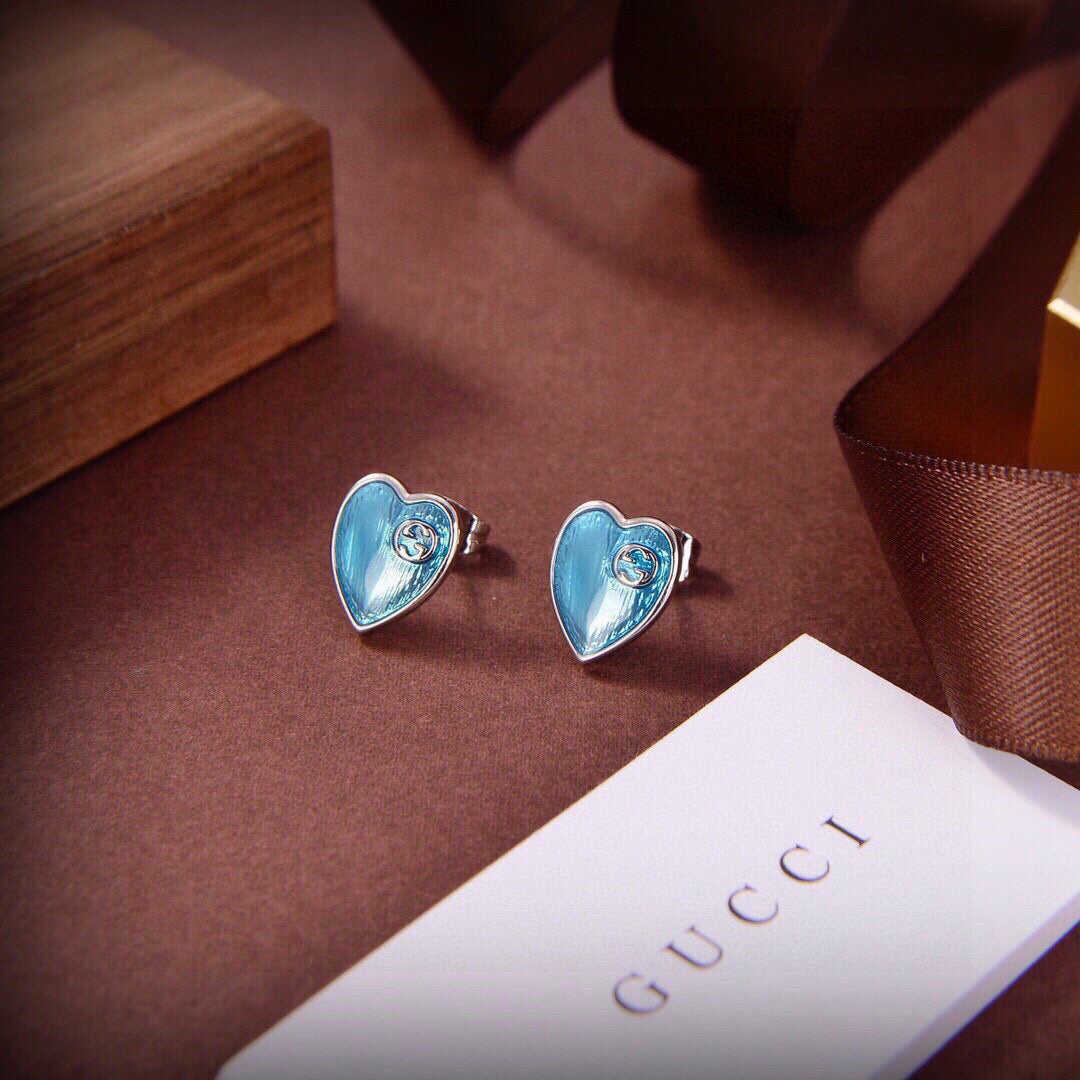 Geometric Emblem Stud Earrings in Polished Metal-Tone – Design 048 main product view