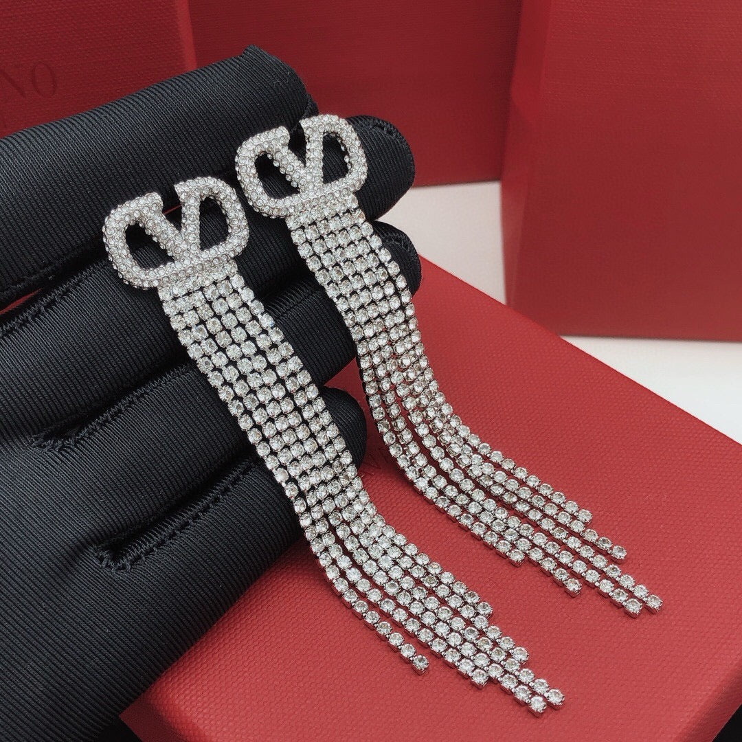 Signature Emblem Crystal-Accent Stud Earrings – Design 05 close-up view