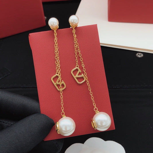 Signature Emblem Stud Earrings in Gold-Tone – Design 06 main product view