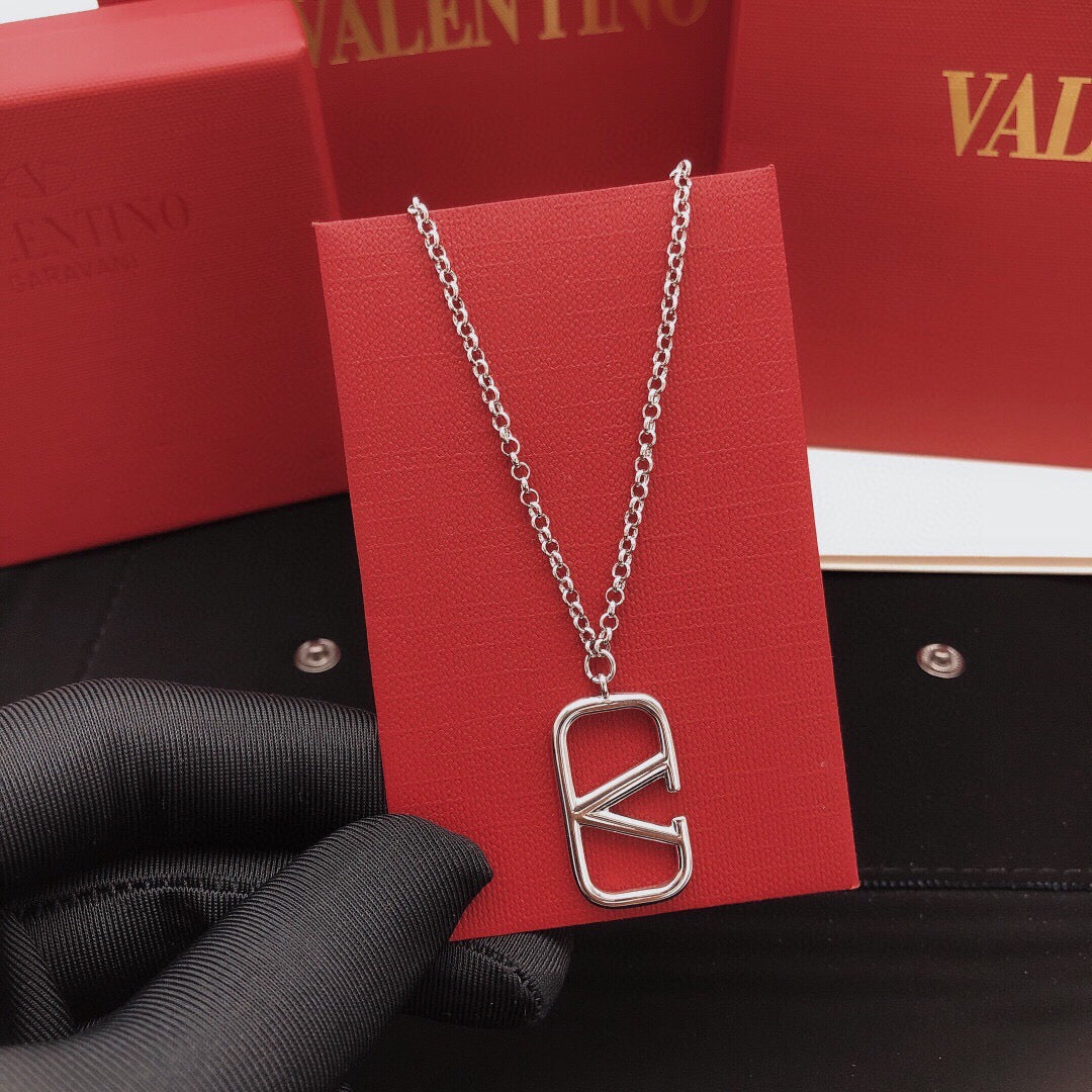 Signature Emblem Pendant Necklace in Gold-Tone – Design 01 front view