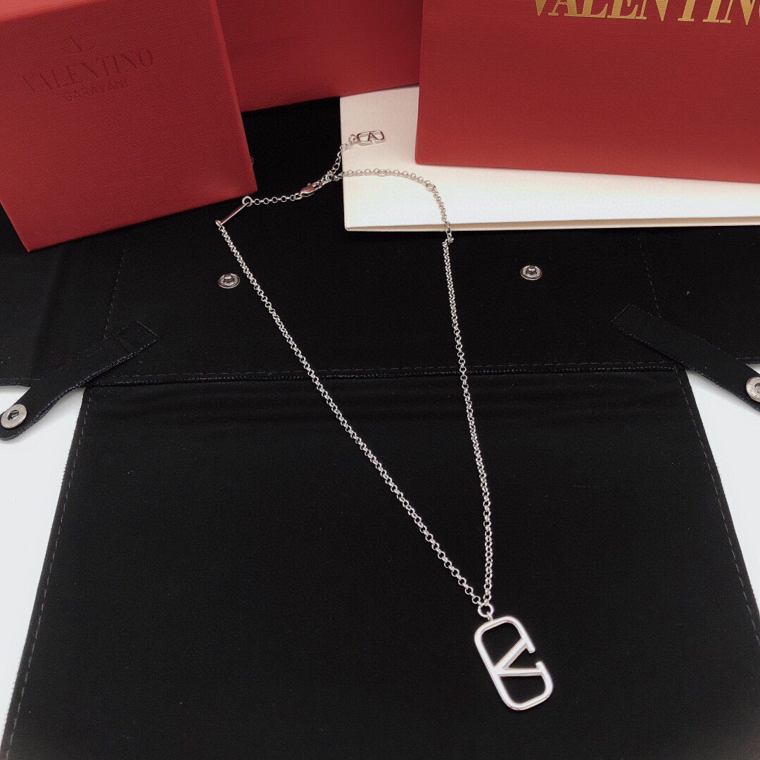 Signature Emblem Pendant Necklace in Gold-Tone – Design 01 close-up view