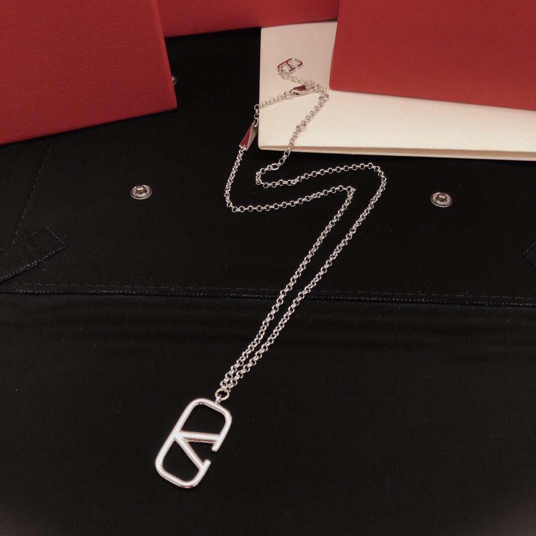 Signature Emblem Pendant Necklace in Gold-Tone – Design 01 detail view