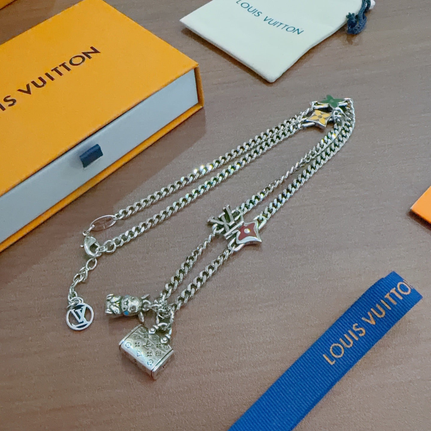 Chain Pendant Necklace in Silver-Tone – Design 036 styled product view
