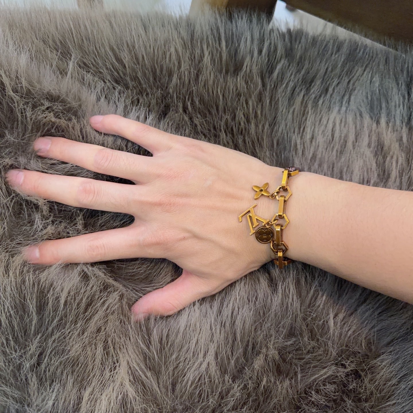 Geometric Emblem Leather-Detail Bracelet – Leather Detail – Design 020 main product view