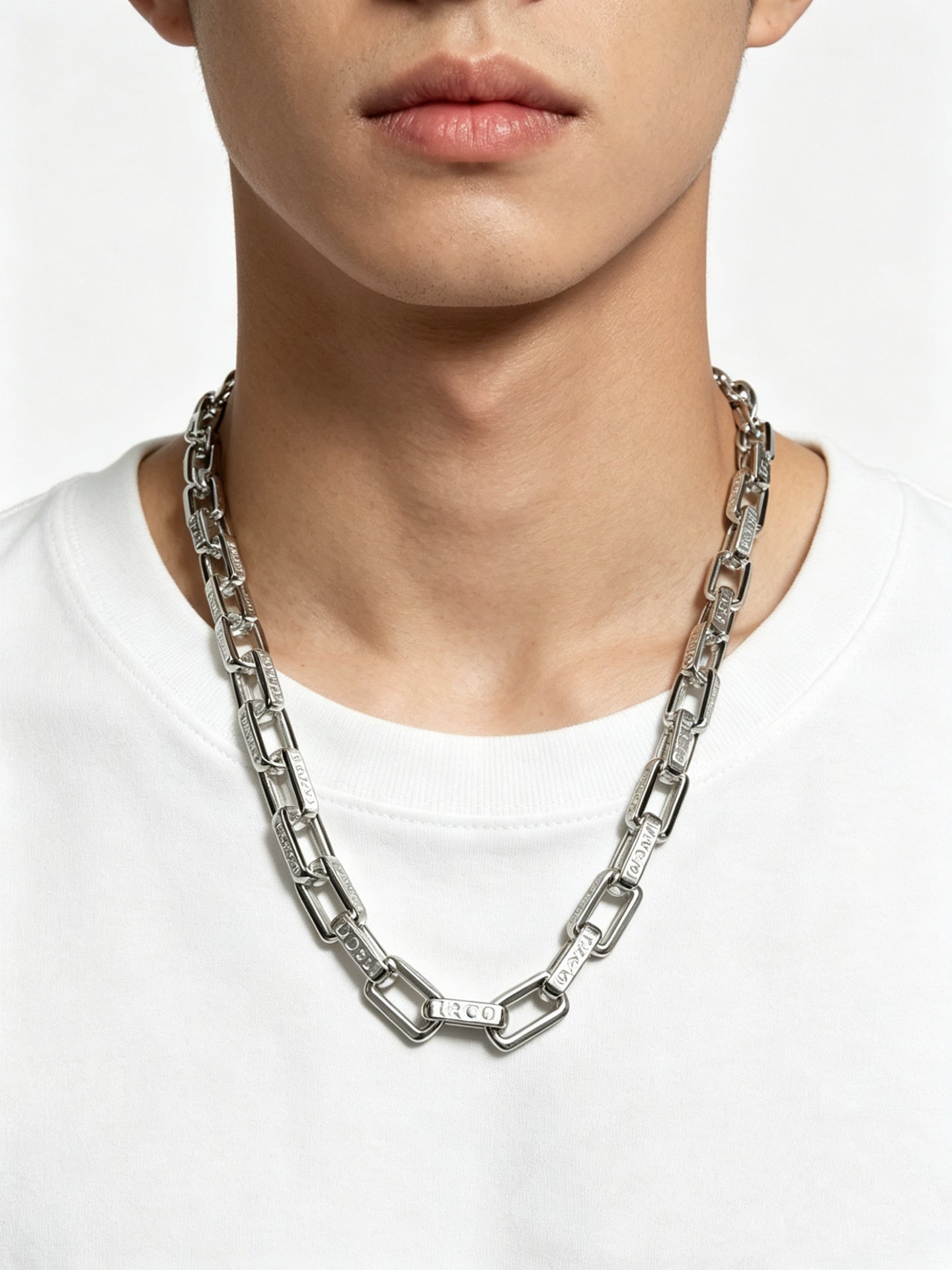 Signature Motif Pendant Necklace in Silver-Tone – Vintage Detail – Design 39 styled product view