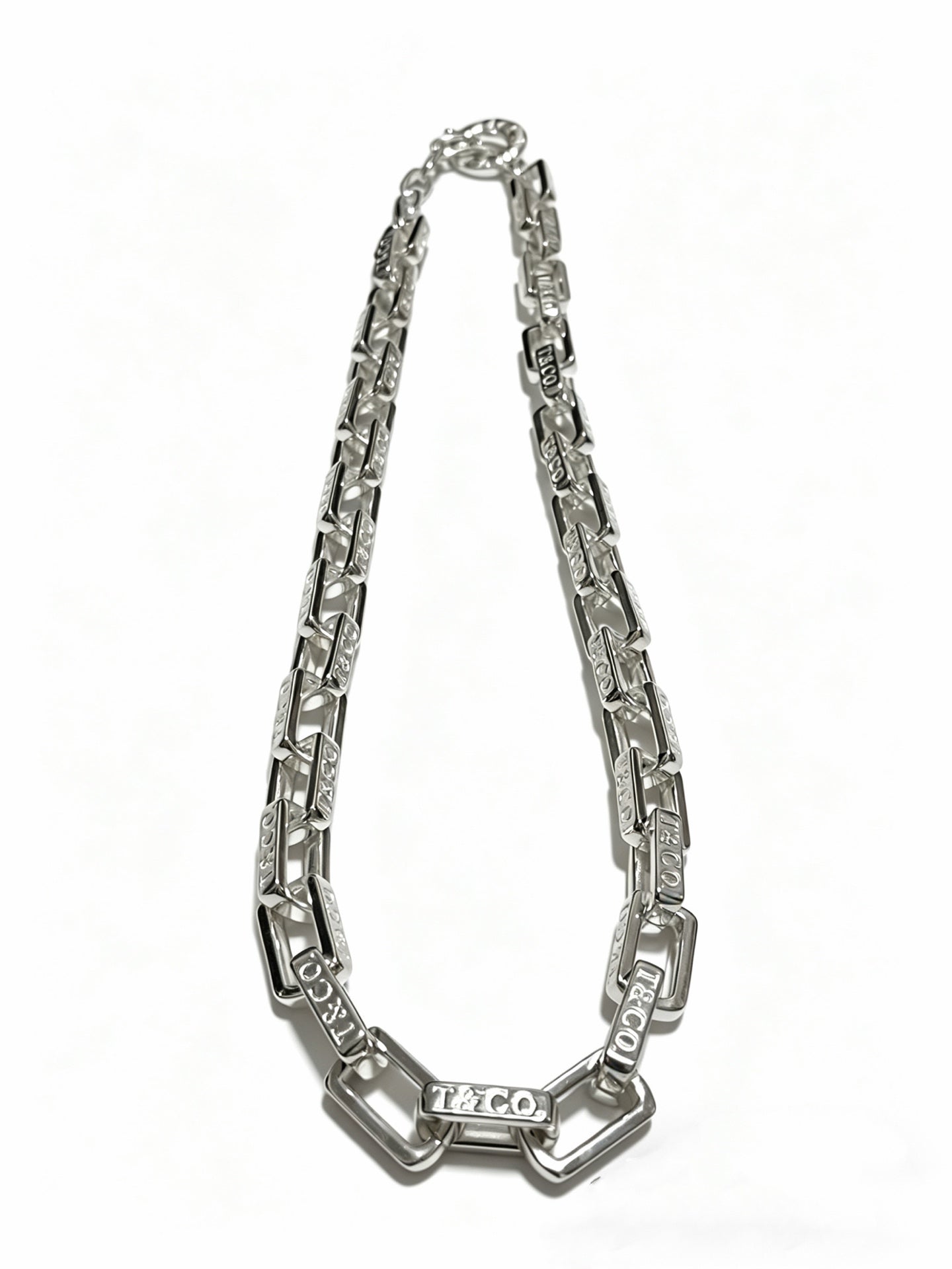 Signature Motif Pendant Necklace in Silver-Tone – Vintage Detail – Design 39 detail view