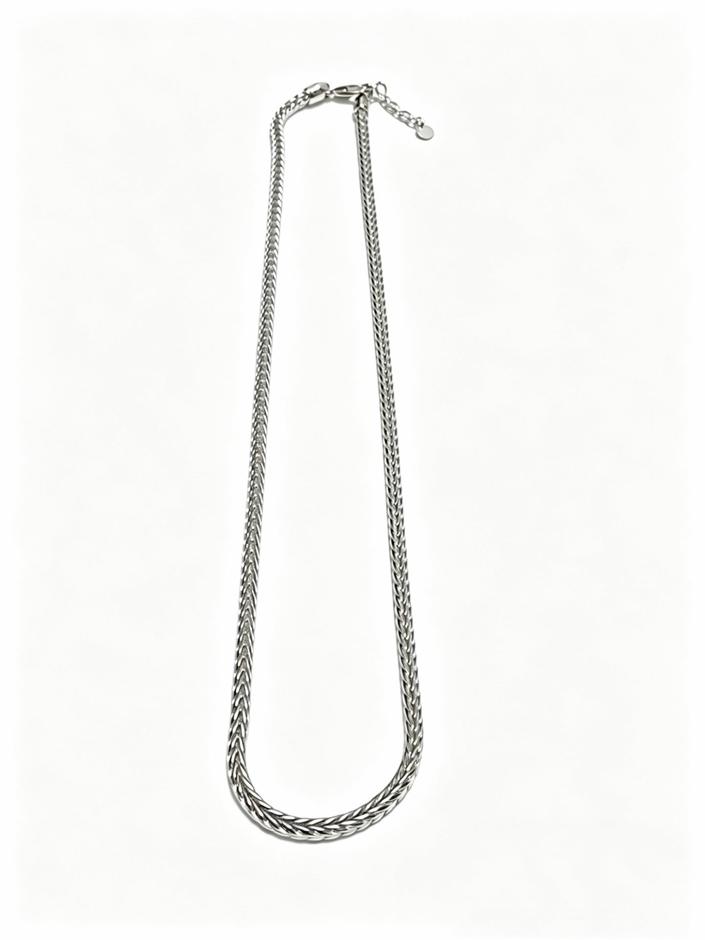 Signature Motif Pendant Necklace in Silver-Tone – Vintage Detail – Design 38 front product view