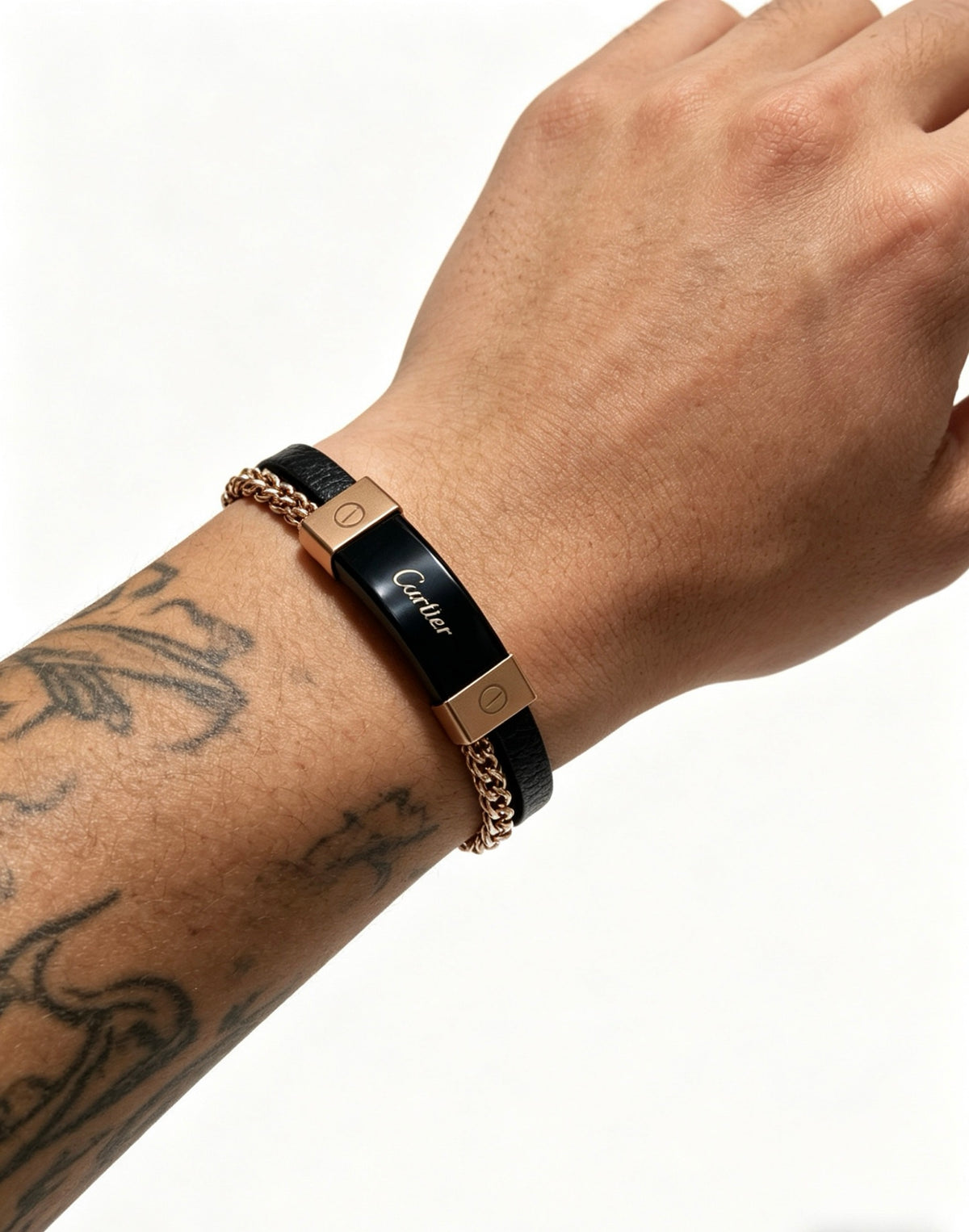 Sculptural Statement Bracelet in Gold-Tone – Design 237 front view