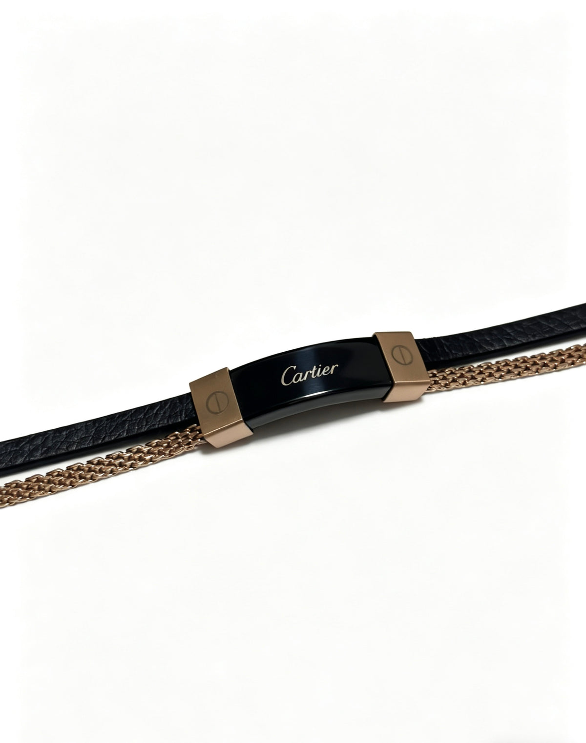 Sculptural Statement Bracelet in Gold-Tone – Design 237 front view