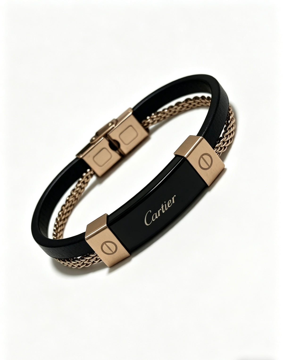 Sculptural Statement Bracelet in Gold-Tone – Design 237 main product view