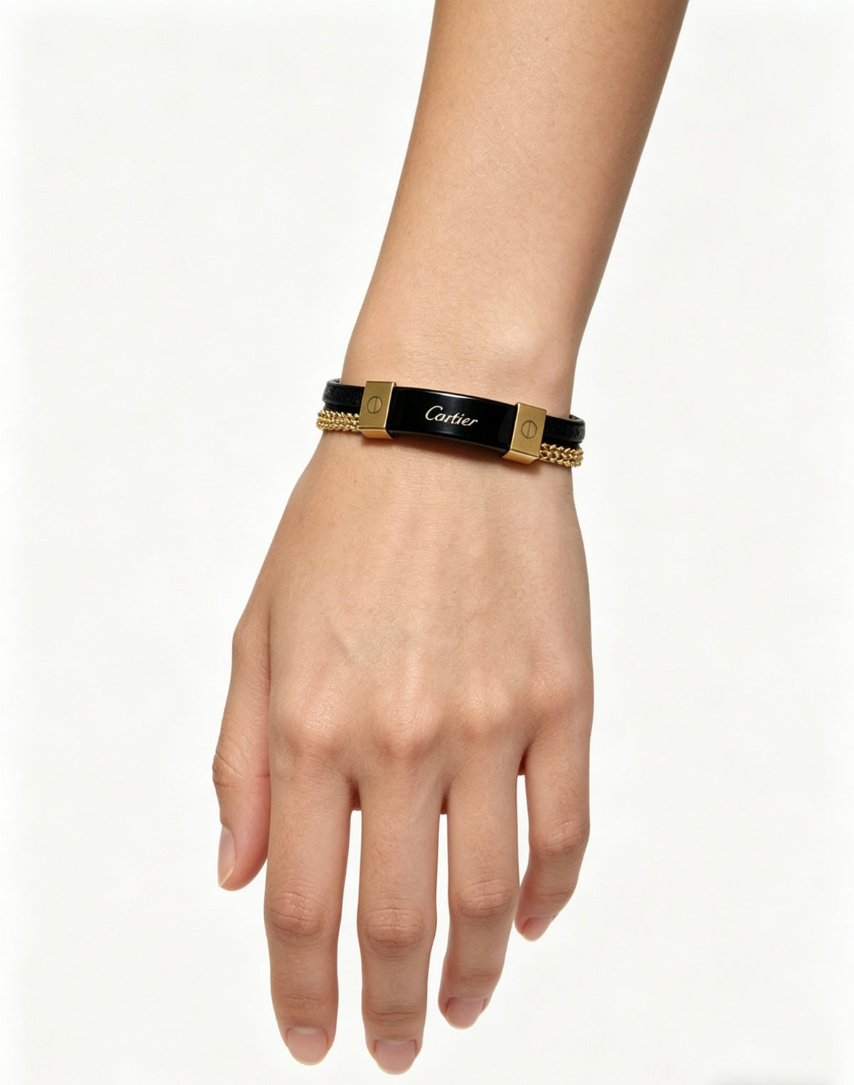 Sculptural Statement Bracelet in Gold-Tone – Design 236 close-up detail